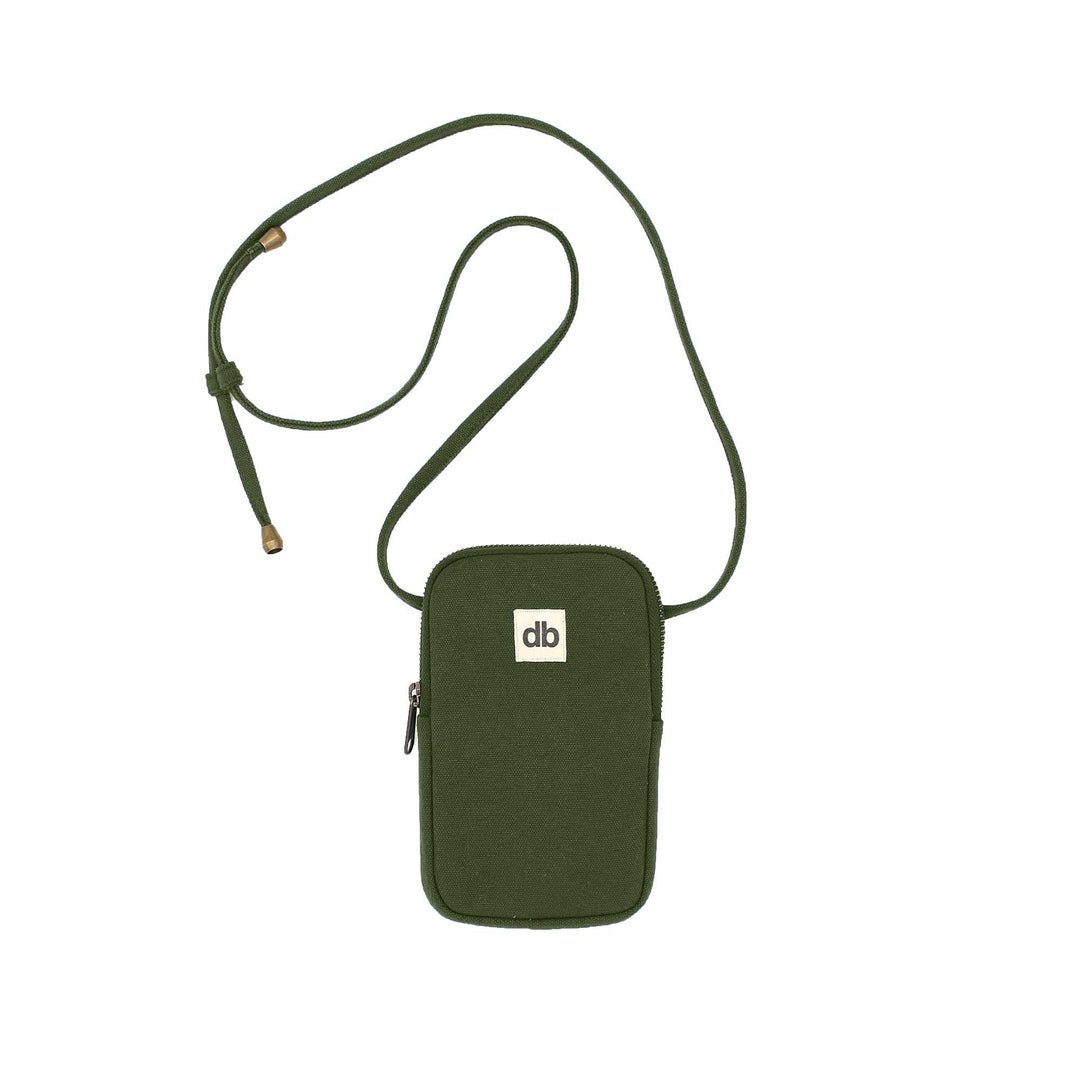 Cotton phone pouch BILL Olive