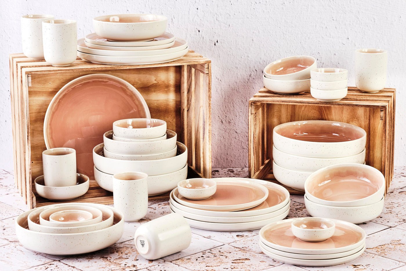 Oxygen complete service - 42 pieces - verdigris BJORN Pink