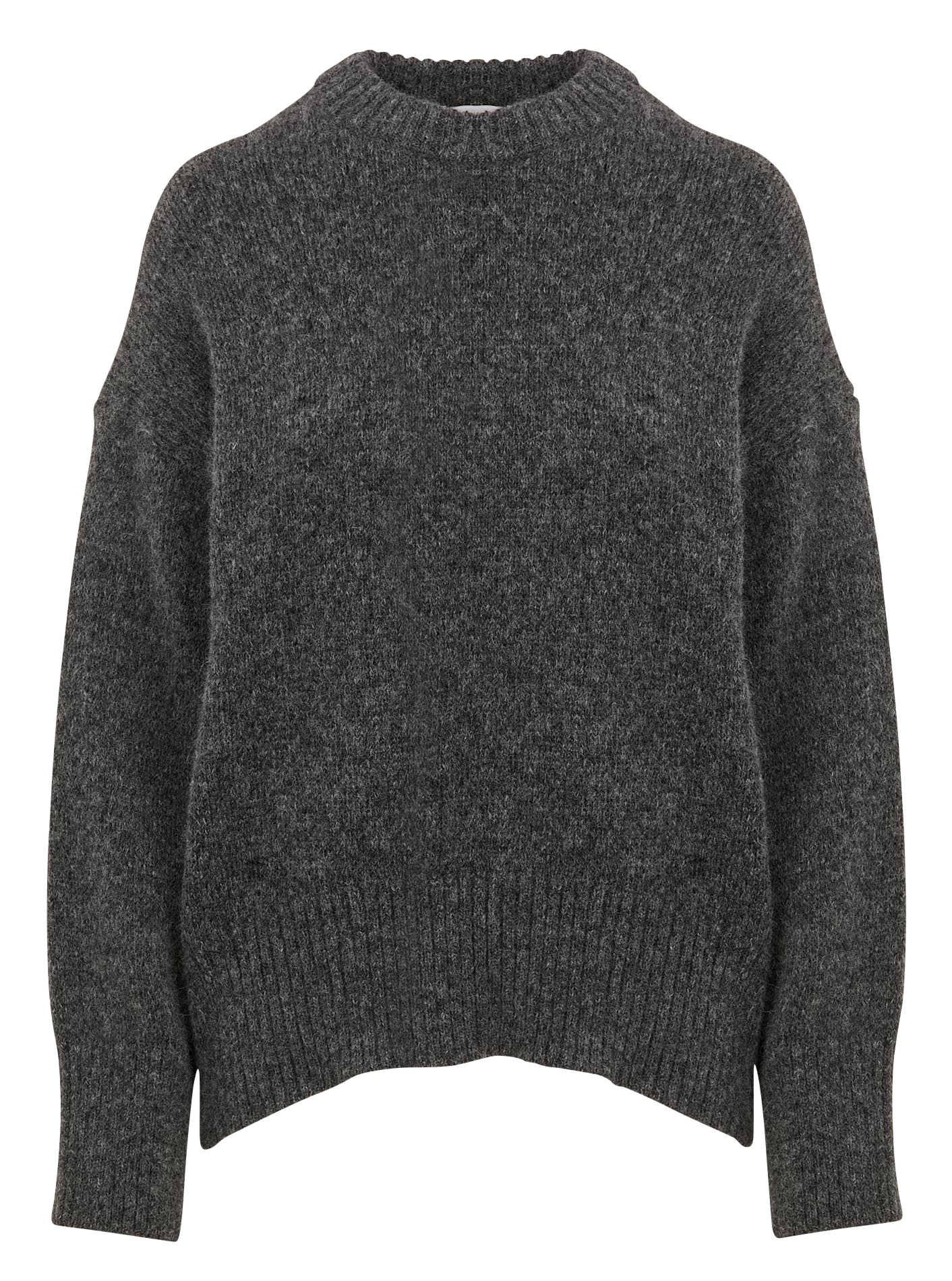 Pull ample col rond en mohair mélangé SURPRISE Gris