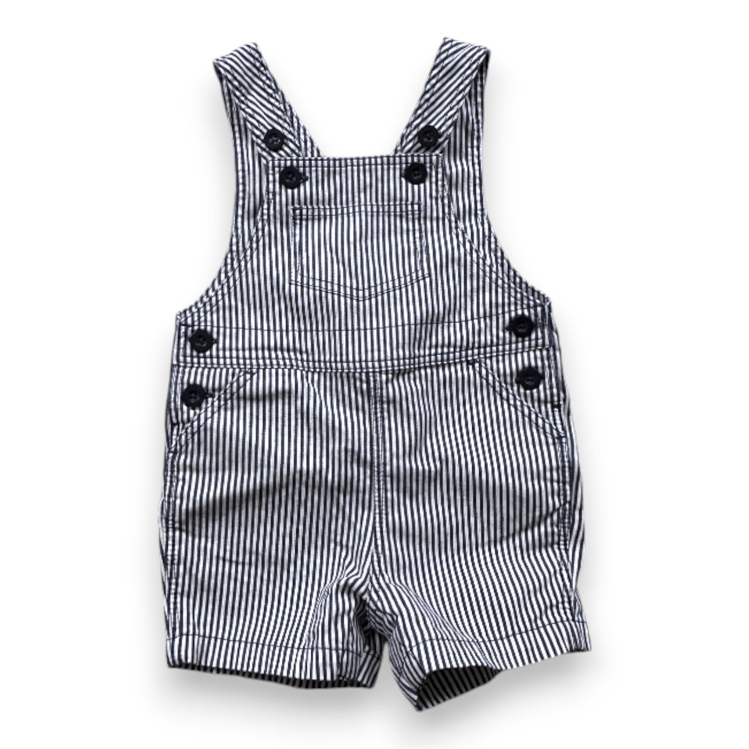 Blue Baby Dungarees - 6 months PETIT BATEAU - Seconde Main Blue