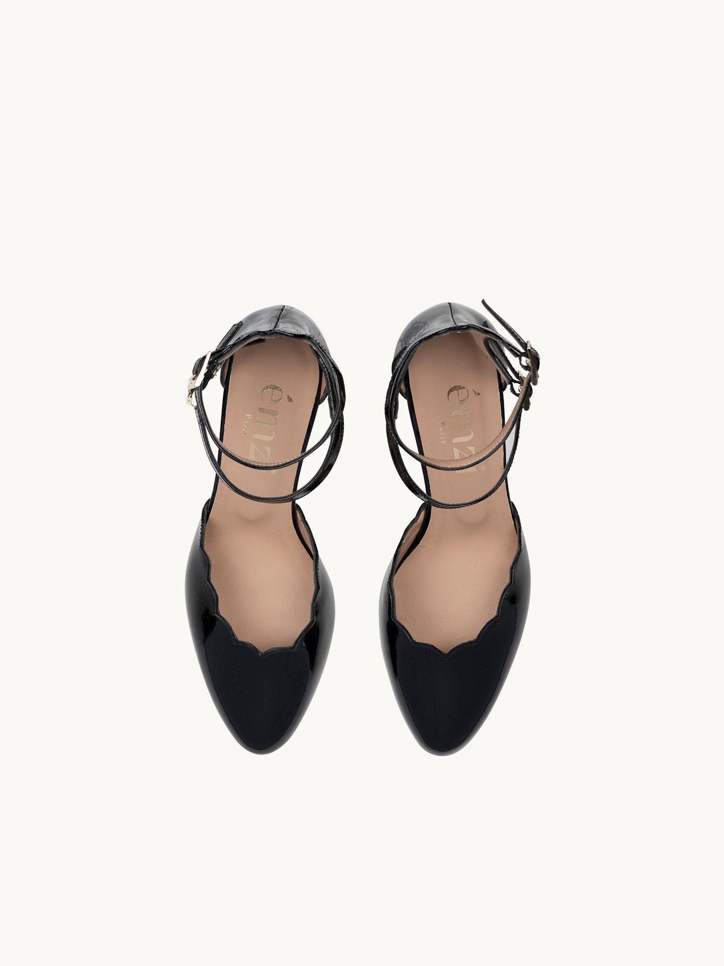 Cebibi patent leather Mary Janes with heel EMZI PARIS Black