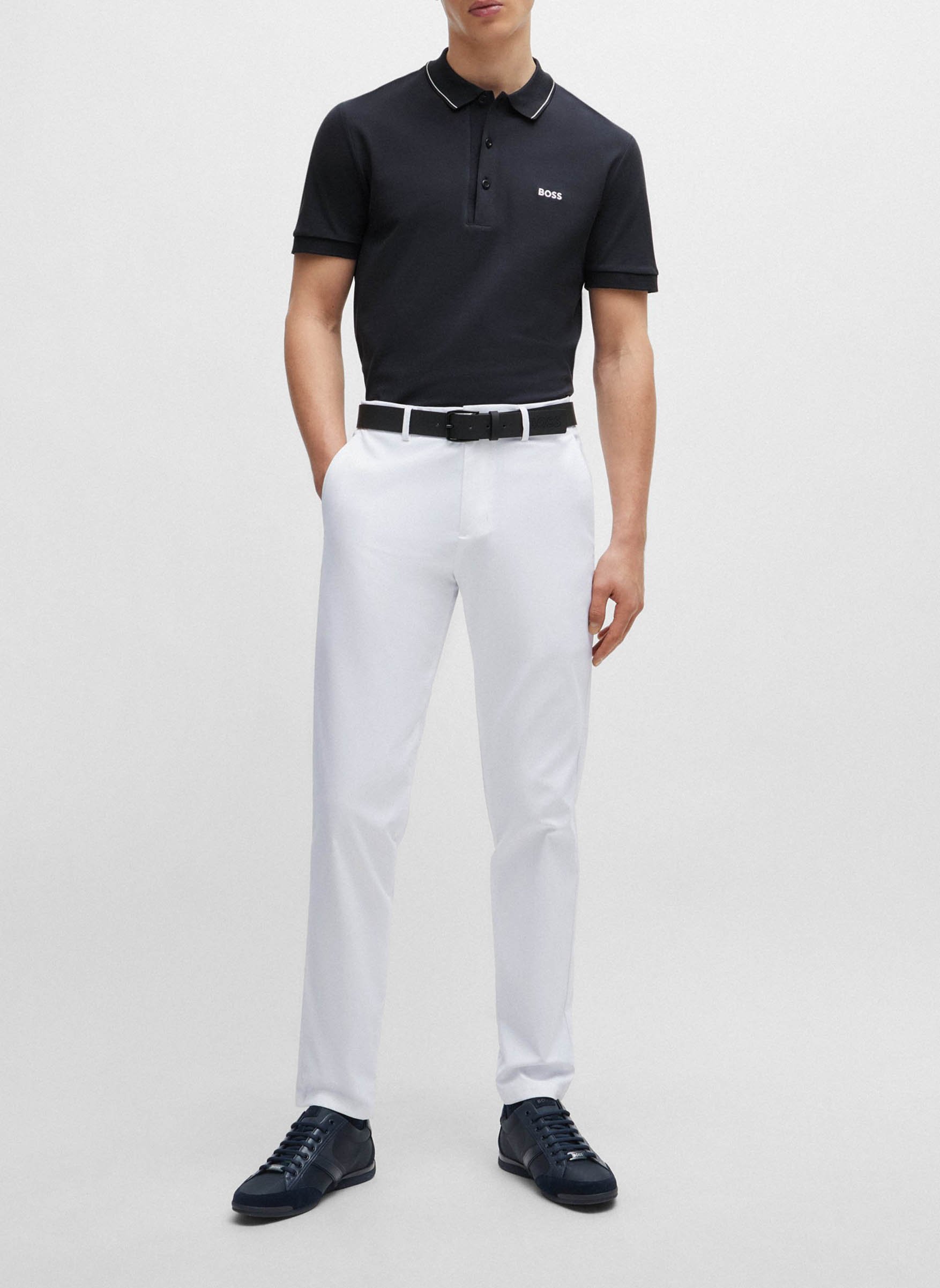 Cotton polo BOSS Blue