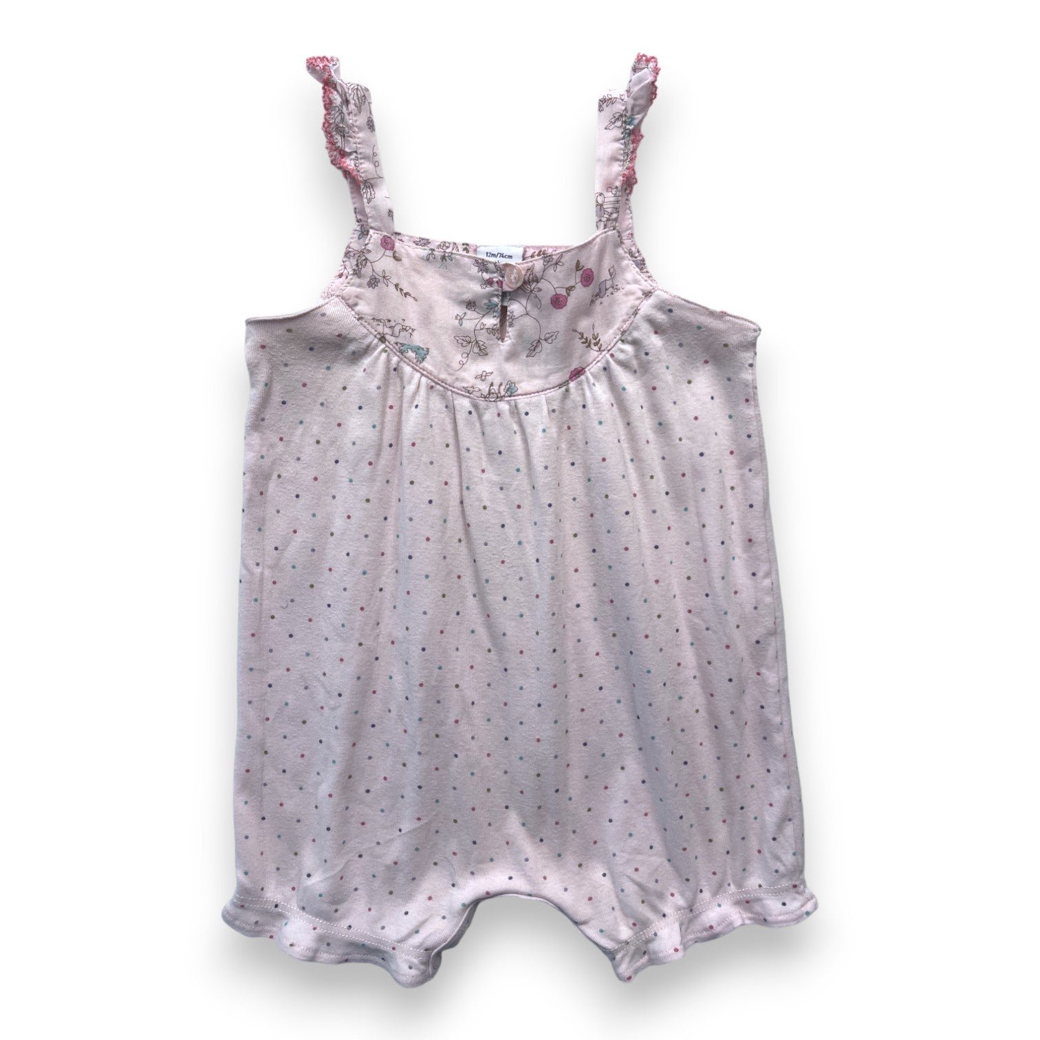 Pink Baby Romper - 6 months PETIT BATEAU - Seconde Main Pink