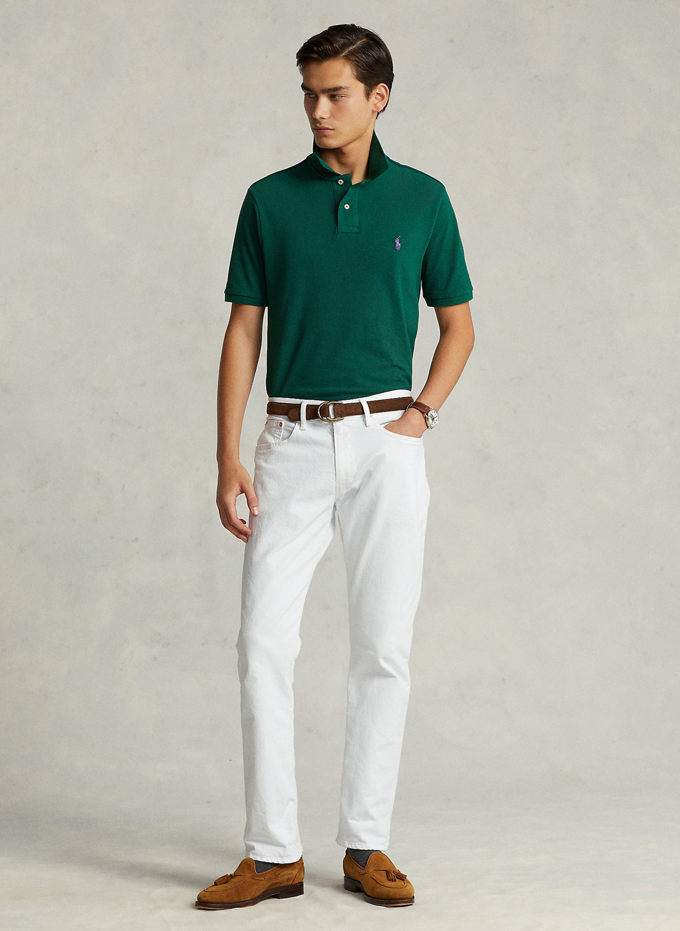 Polo slim-fit en coton piqué POLO RALPH LAUREN Vert