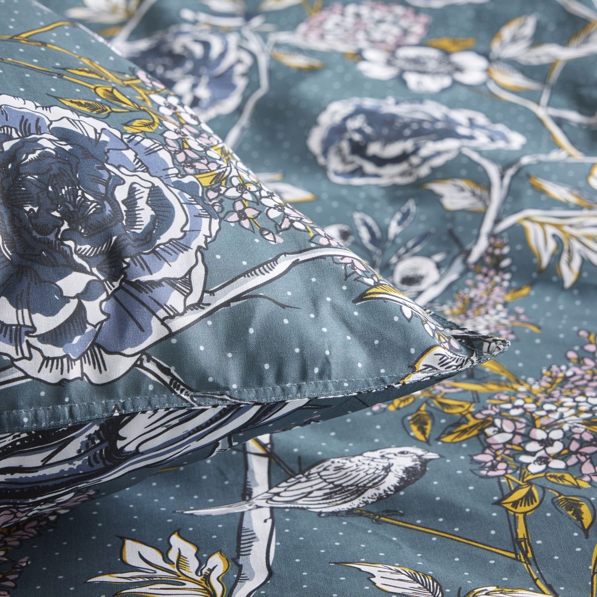 Printed cotton bed set TODAY LINGE DE MAISON Blue
