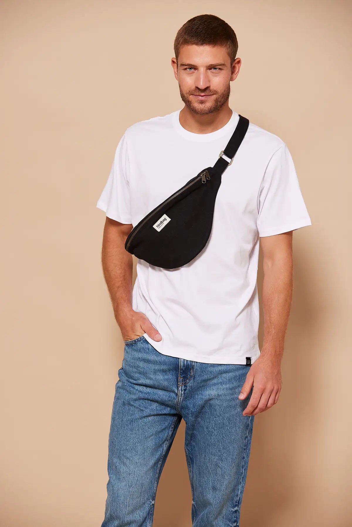 Cotton waist bag HINDBAG Black