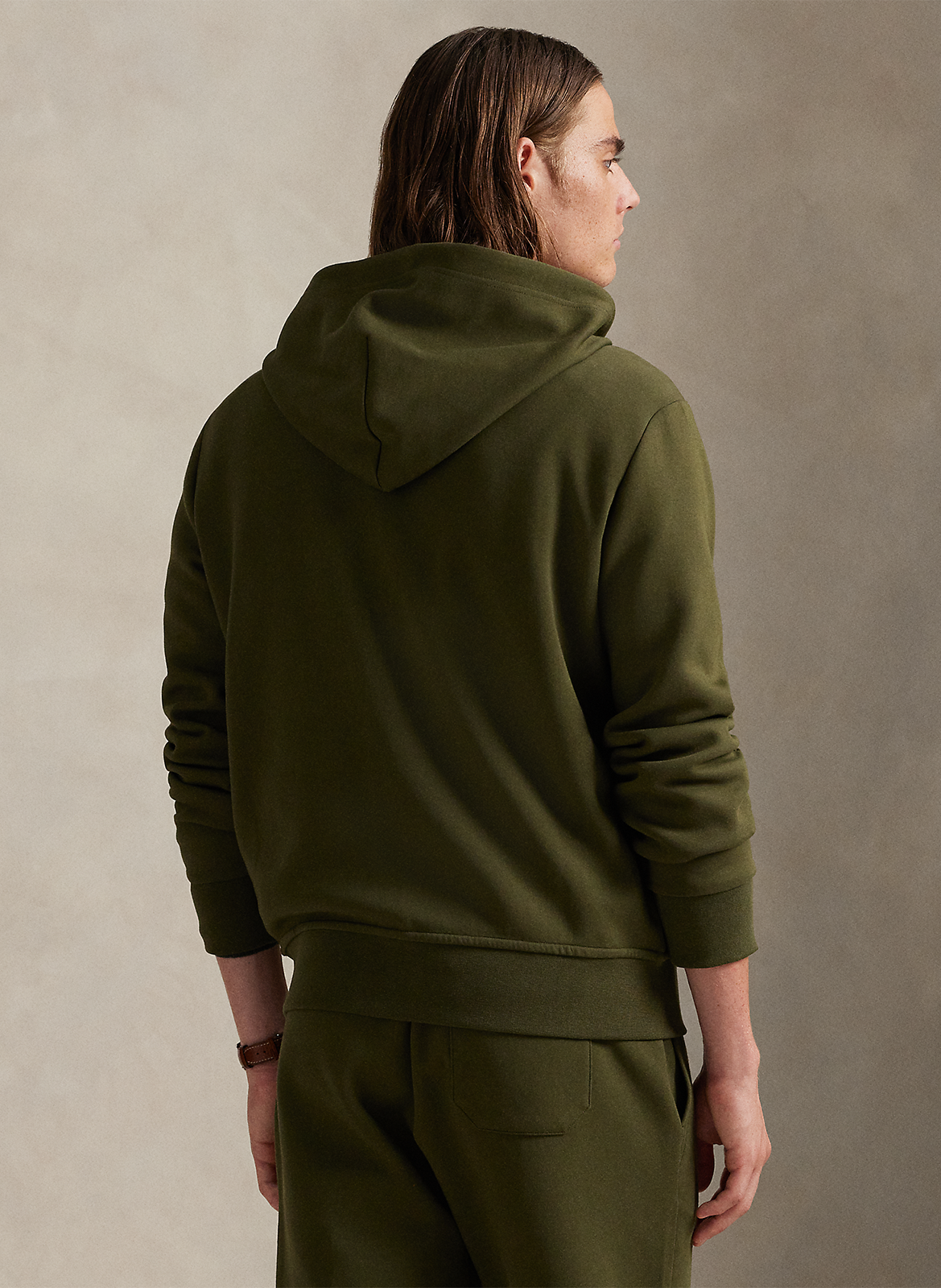 Zip-up soft cotton hoodie POLO RALPH LAUREN Green