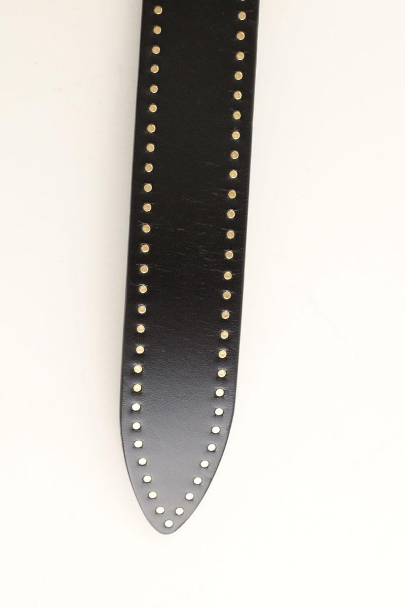 - Buckle closure. - Width: 3 cm.  Black
