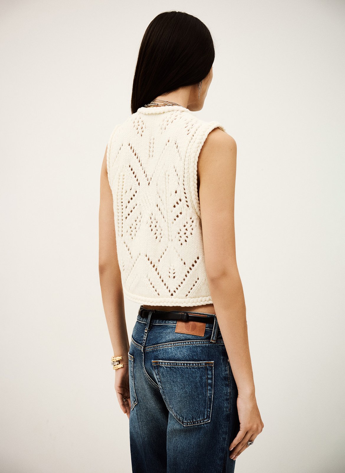 Kort vest | wolblend BA&SH Beige