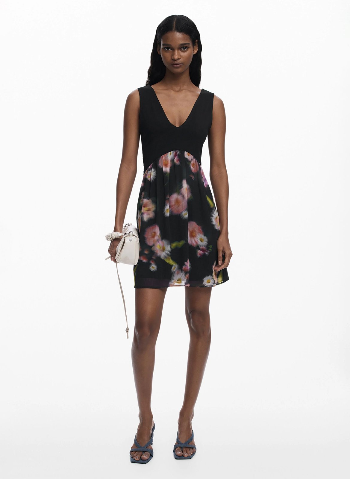 Abito a righe DESIGUAL Nero