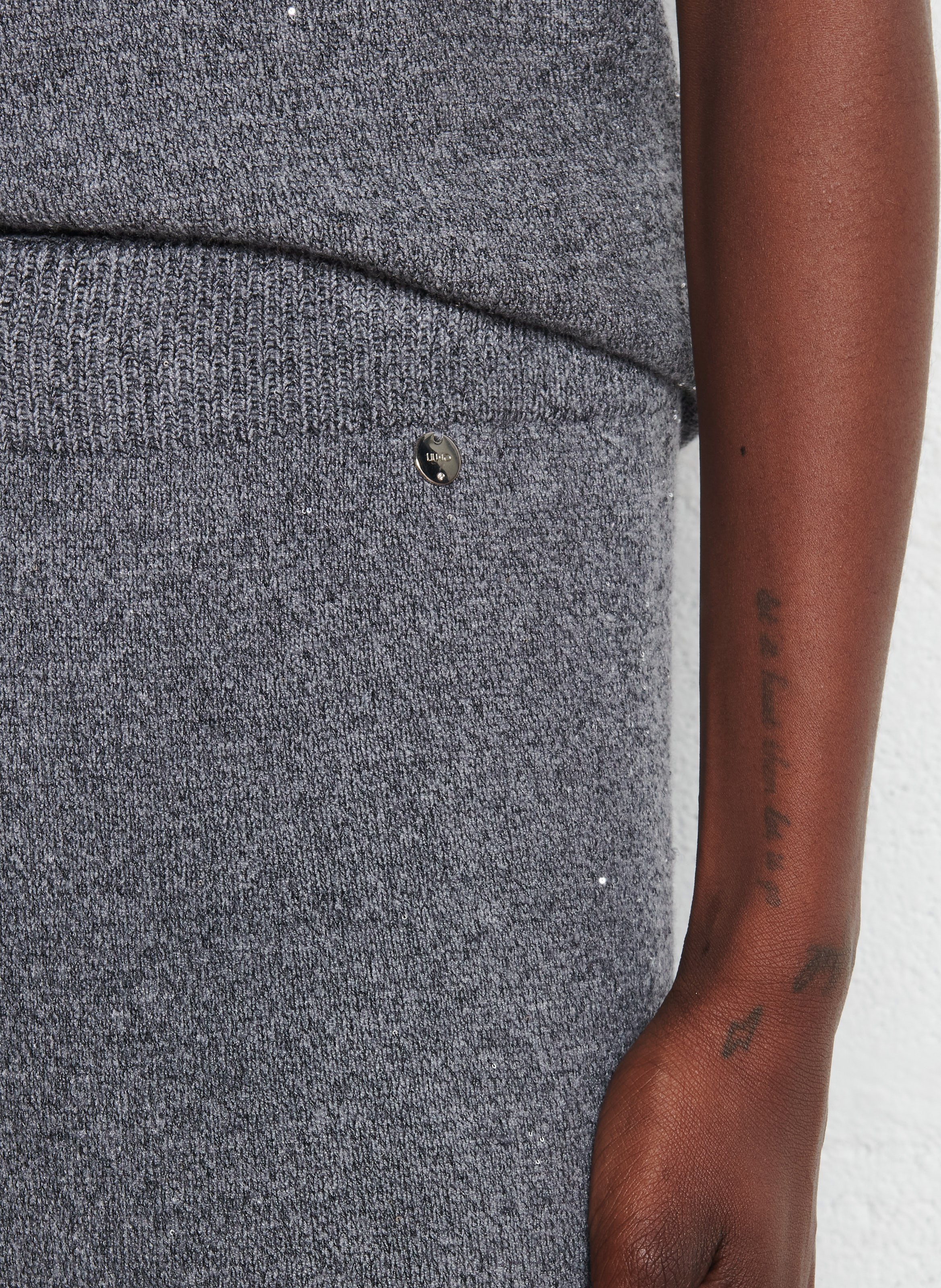 Jupe longue évasée LIU JO Gris