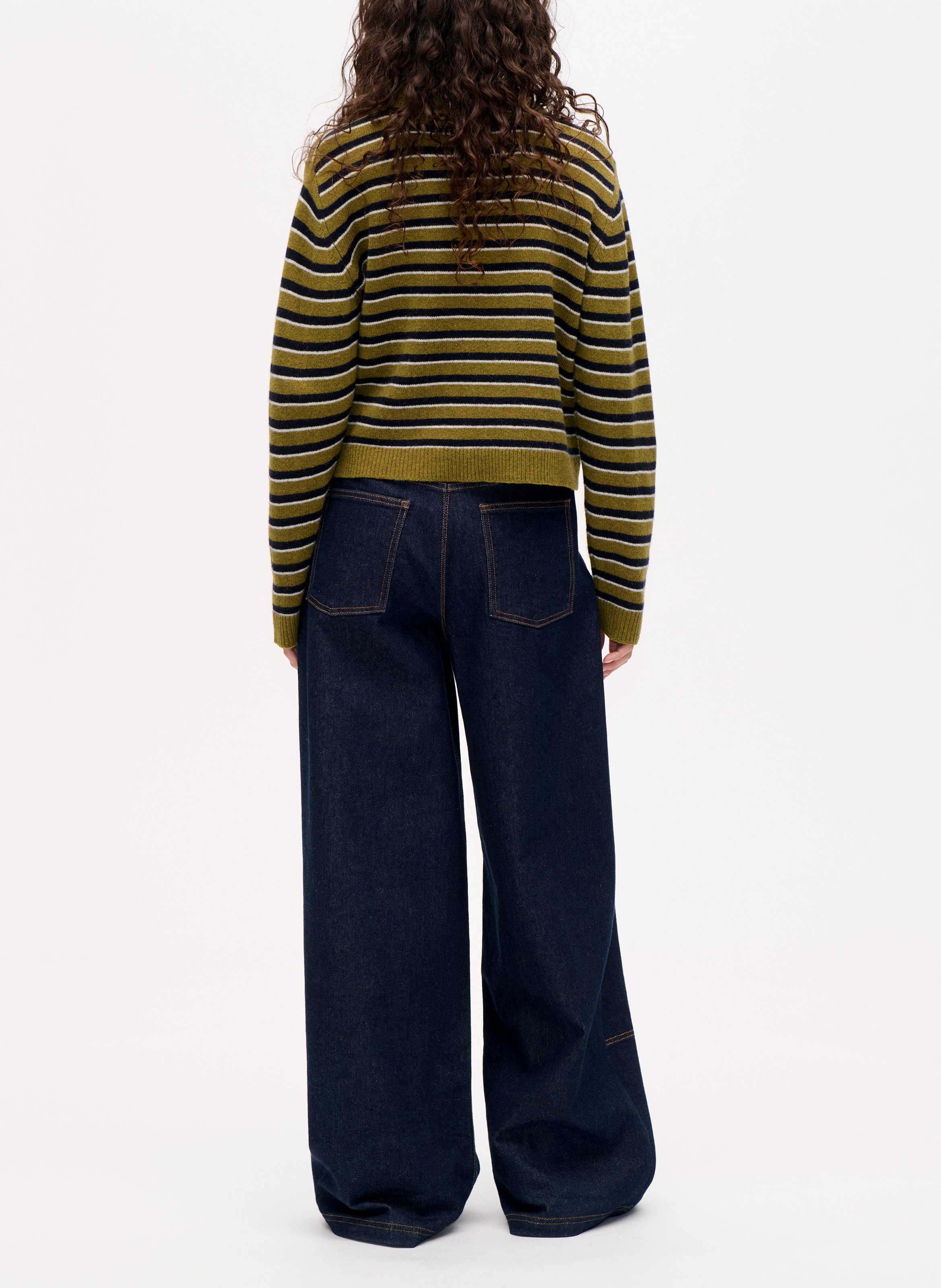 Jean large taille haute en coton bio mélangé BAUM UND PFERDGARTEN Bleu