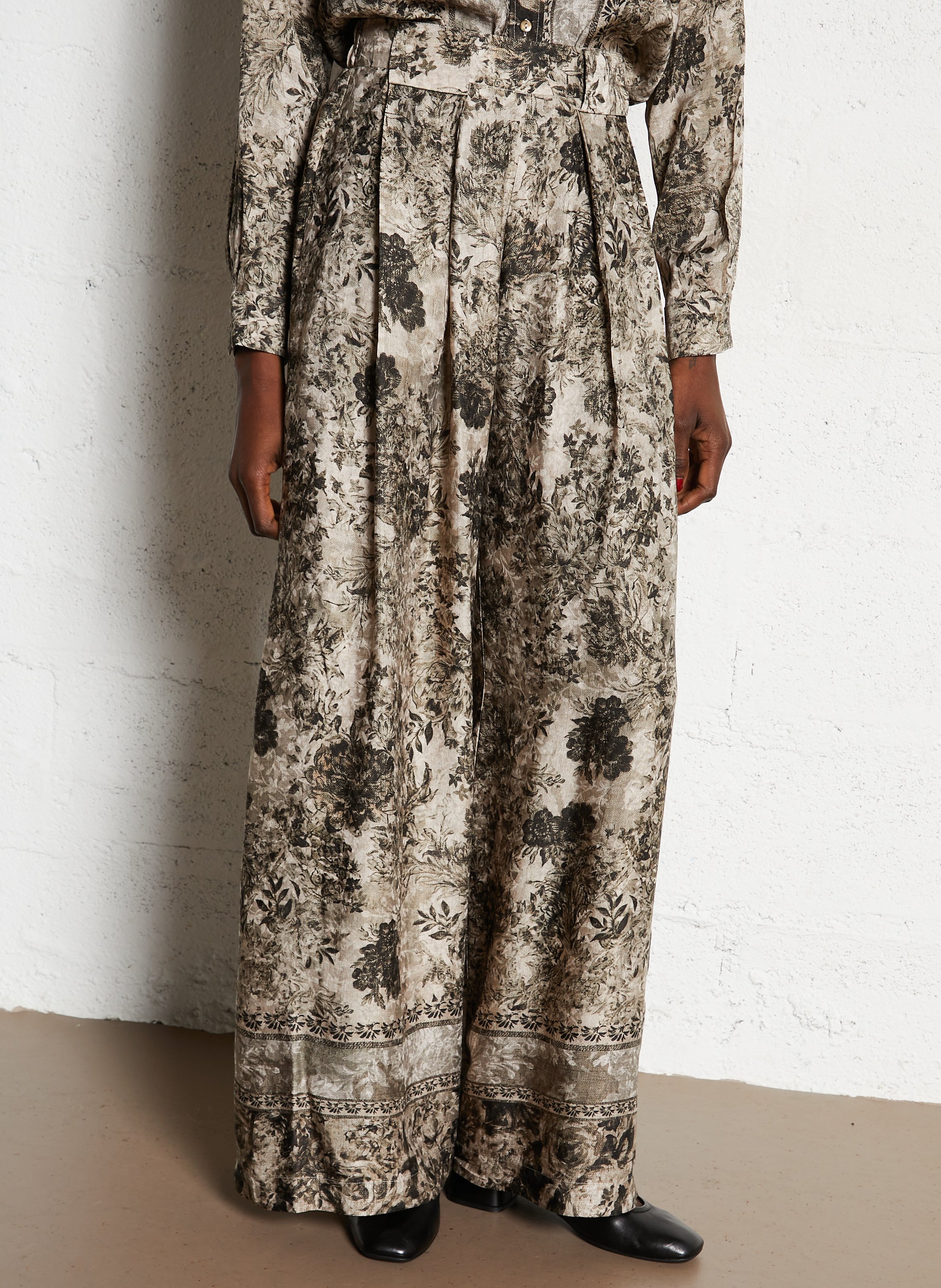 Pantalon large imprimé MOMONI Vert