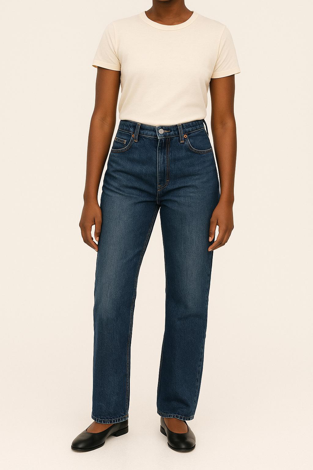Cropped slim jeans with studs LEVI'S - Seconde main Blue