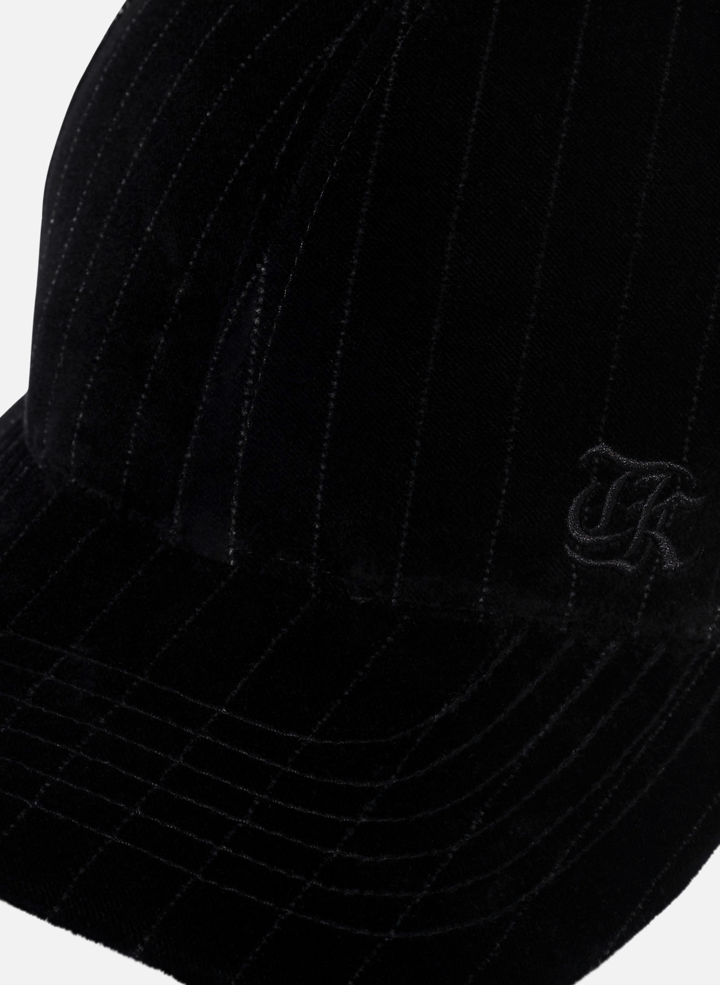 Velvet cap with thin stripes THE KOOPLES Black