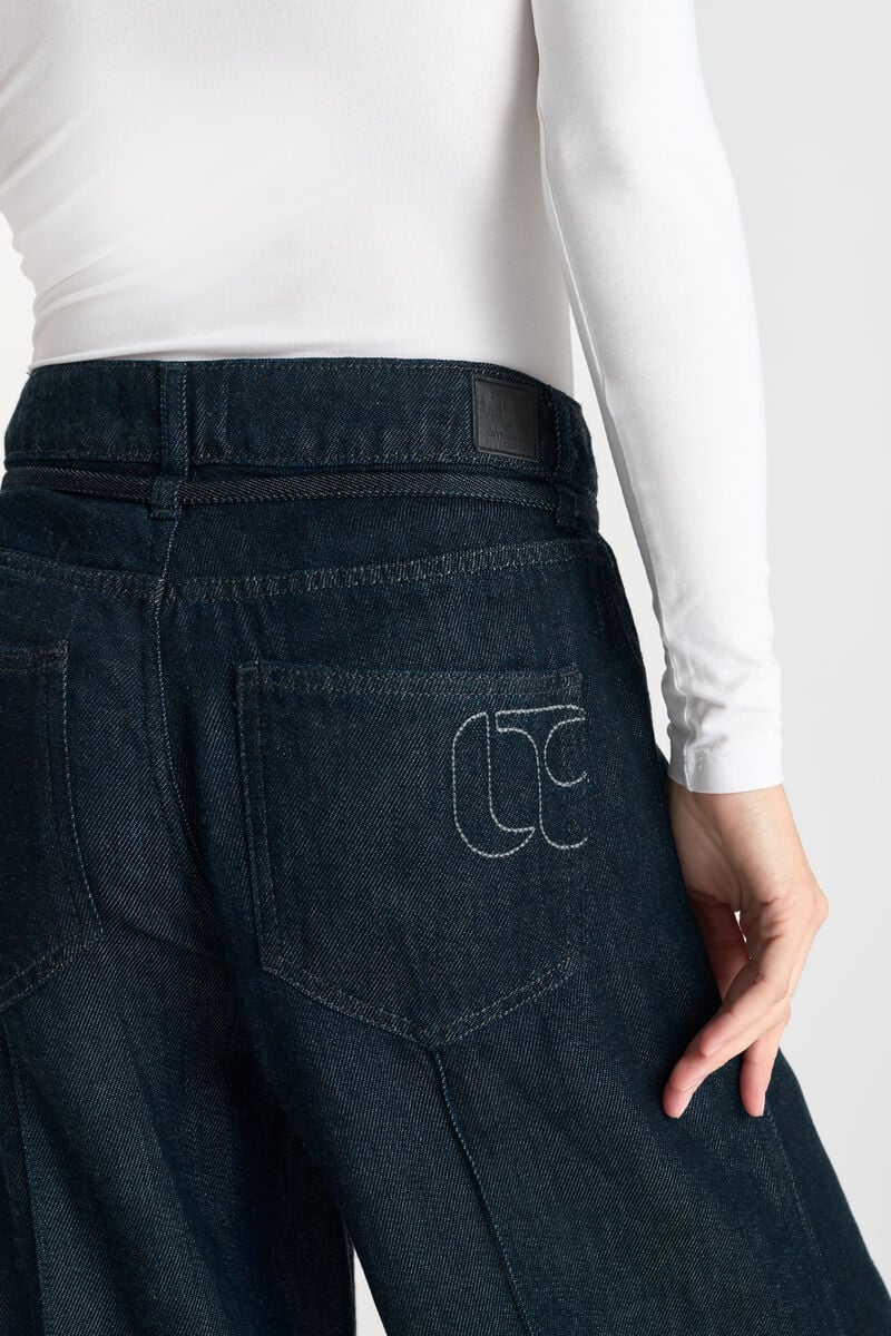 Loose jeans, wide, length 34 LE TEMPS DES CERISES Blue