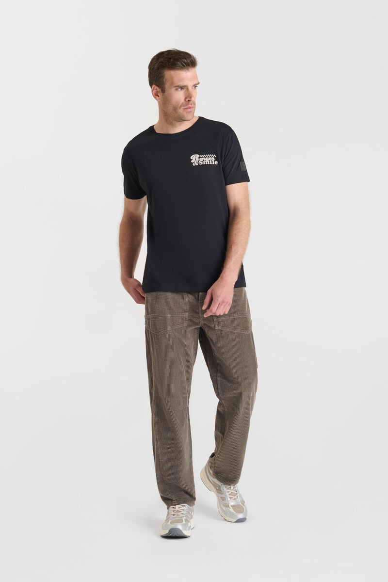 Tommy Badge T-shirt LE TEMPS DES CERISES Black