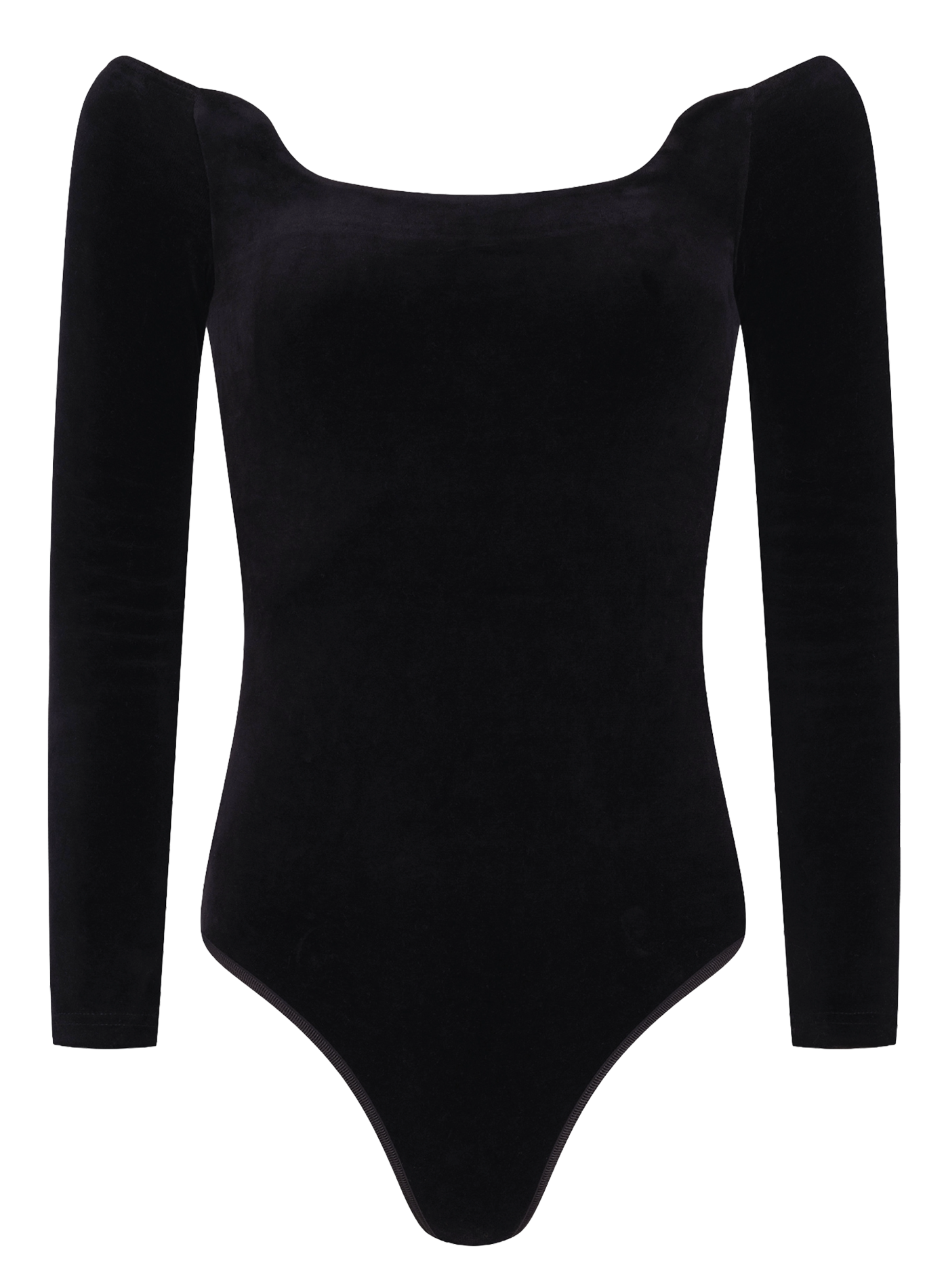 Body col carré en coton mélangé FLAIR Noir