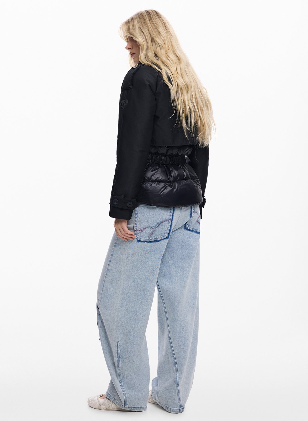 Veste matelassée à ceinture  DESIGUAL Marron