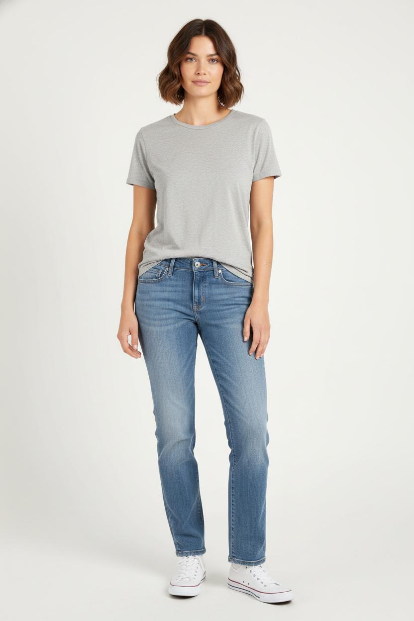 Cropped slim jeans with studs LEVI'S - Seconde main Blue