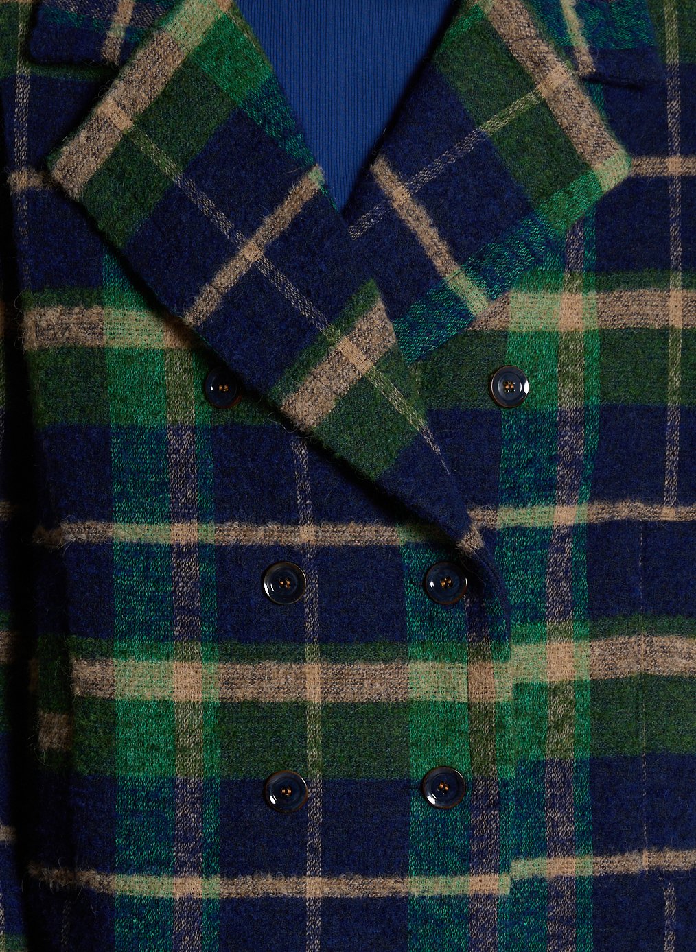 Caban ample boutonné à carreaux TINSELS Multicolore