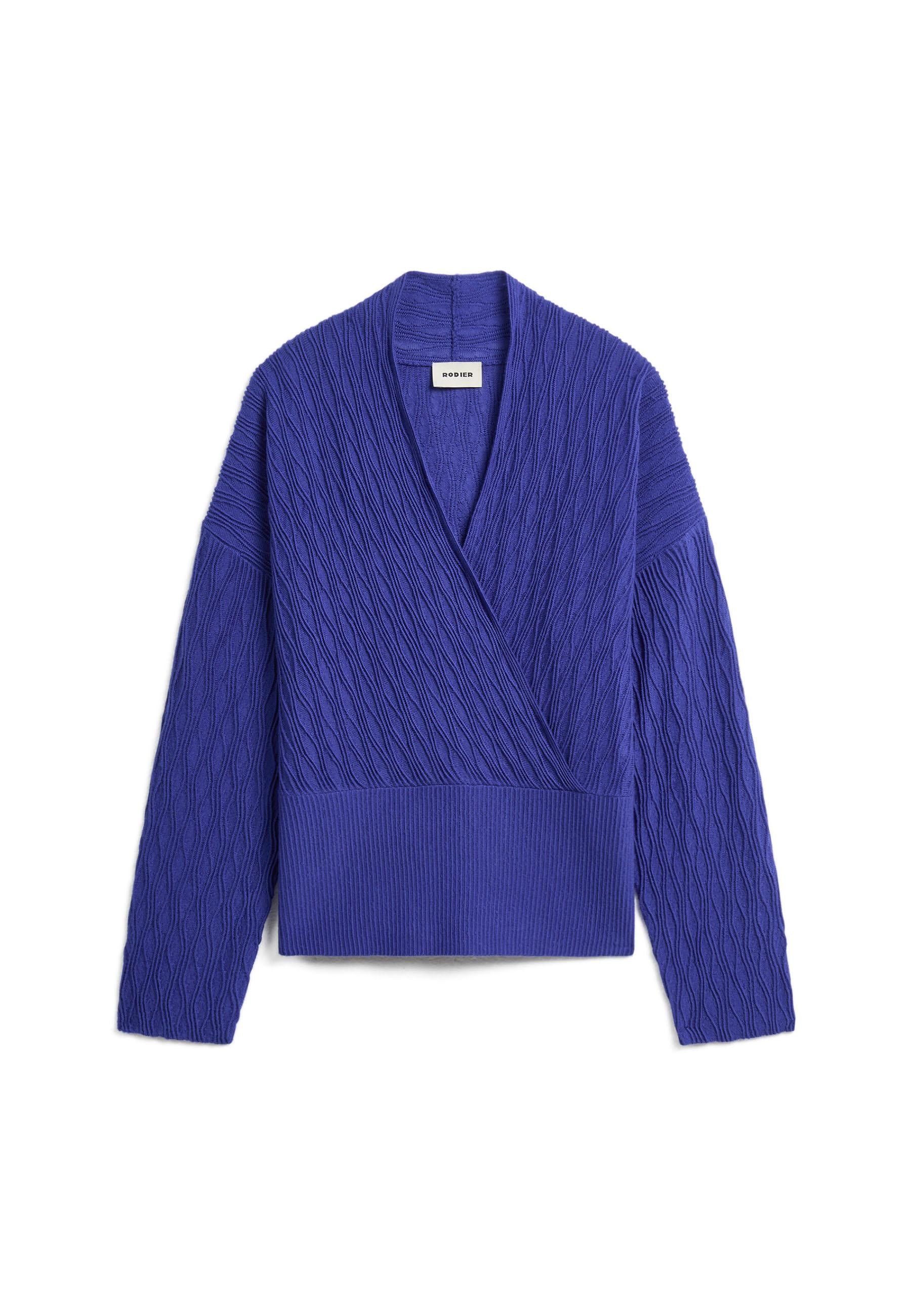 Merino wool wrap top RODIER Blue