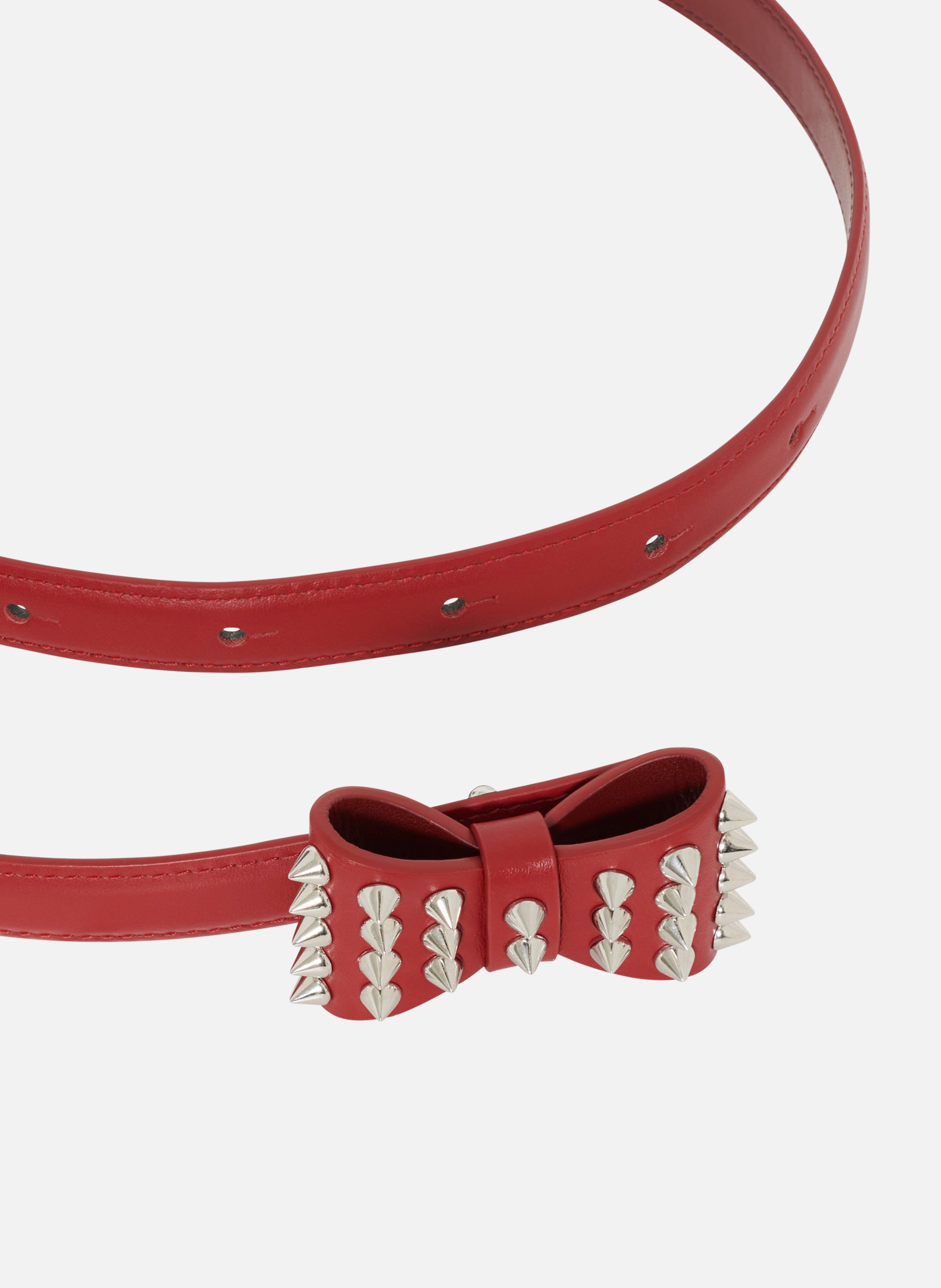 Thin belt with leather bow THE KOOPLES Red