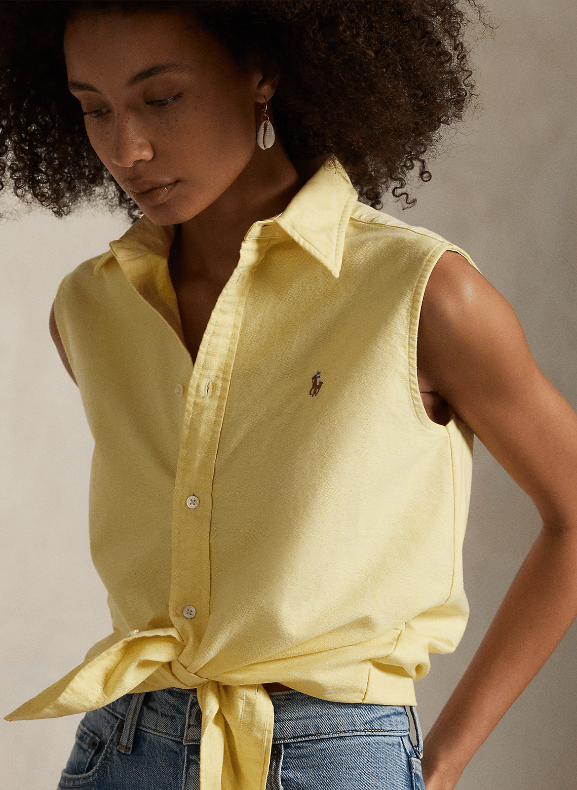 Colonel plain shirt POLO RALPH LAUREN Yellow