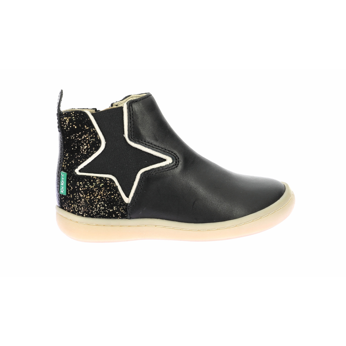 Boots cuir KICKERS Noir