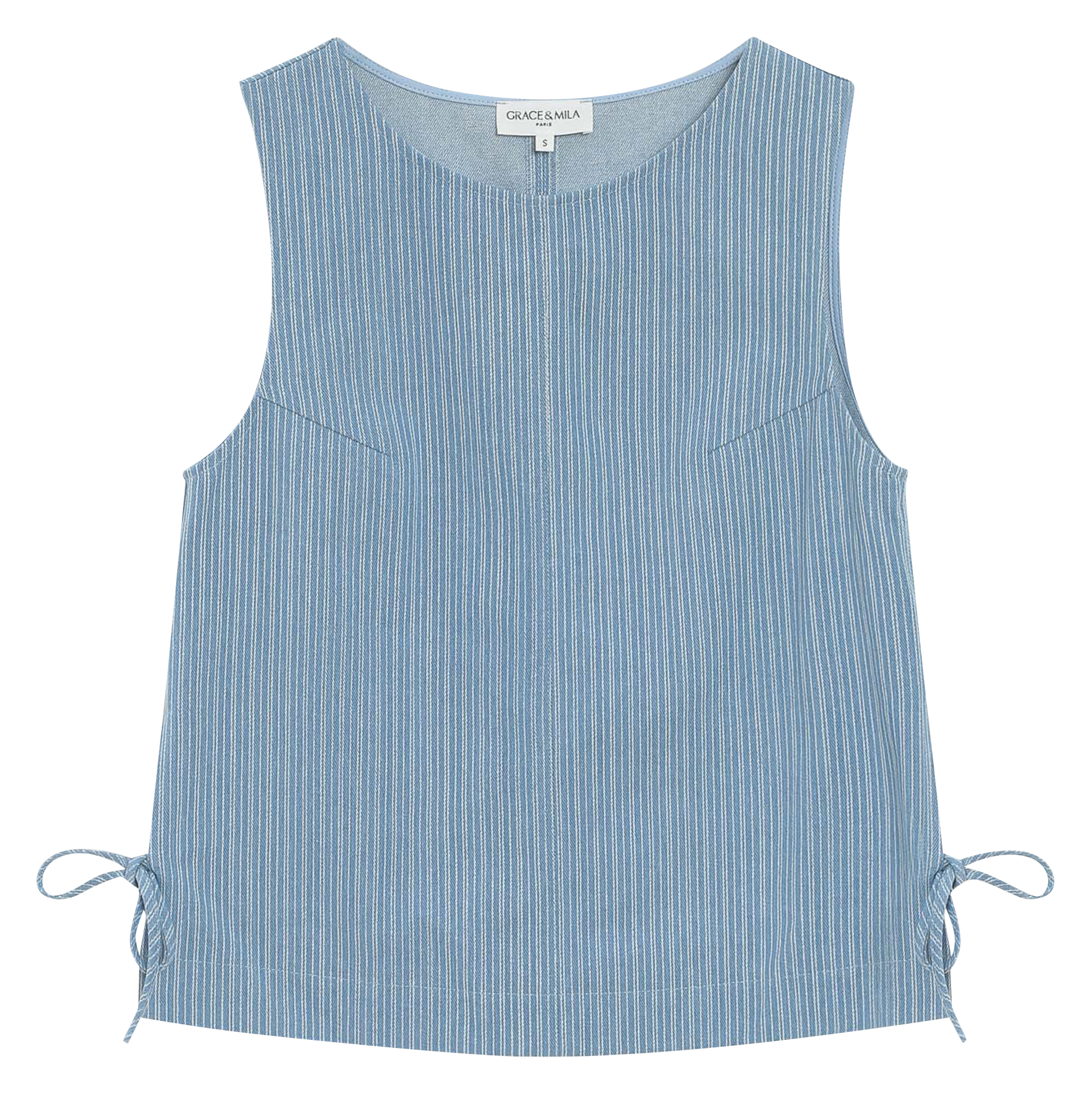 Top sans manches ample rayé GRACE ET MILA Bleu