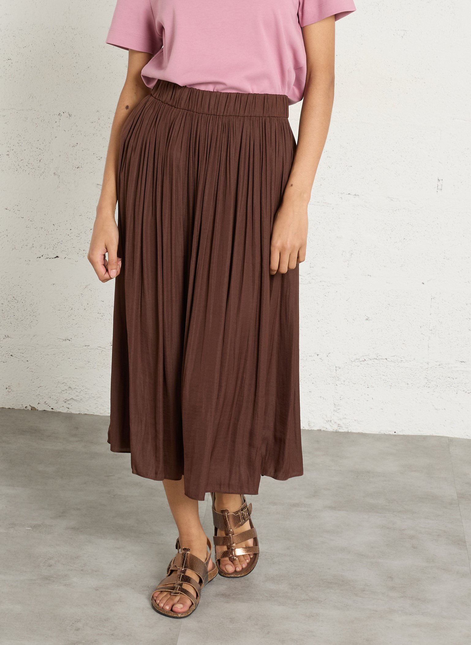 Midi skirt MAISON 123 Brown