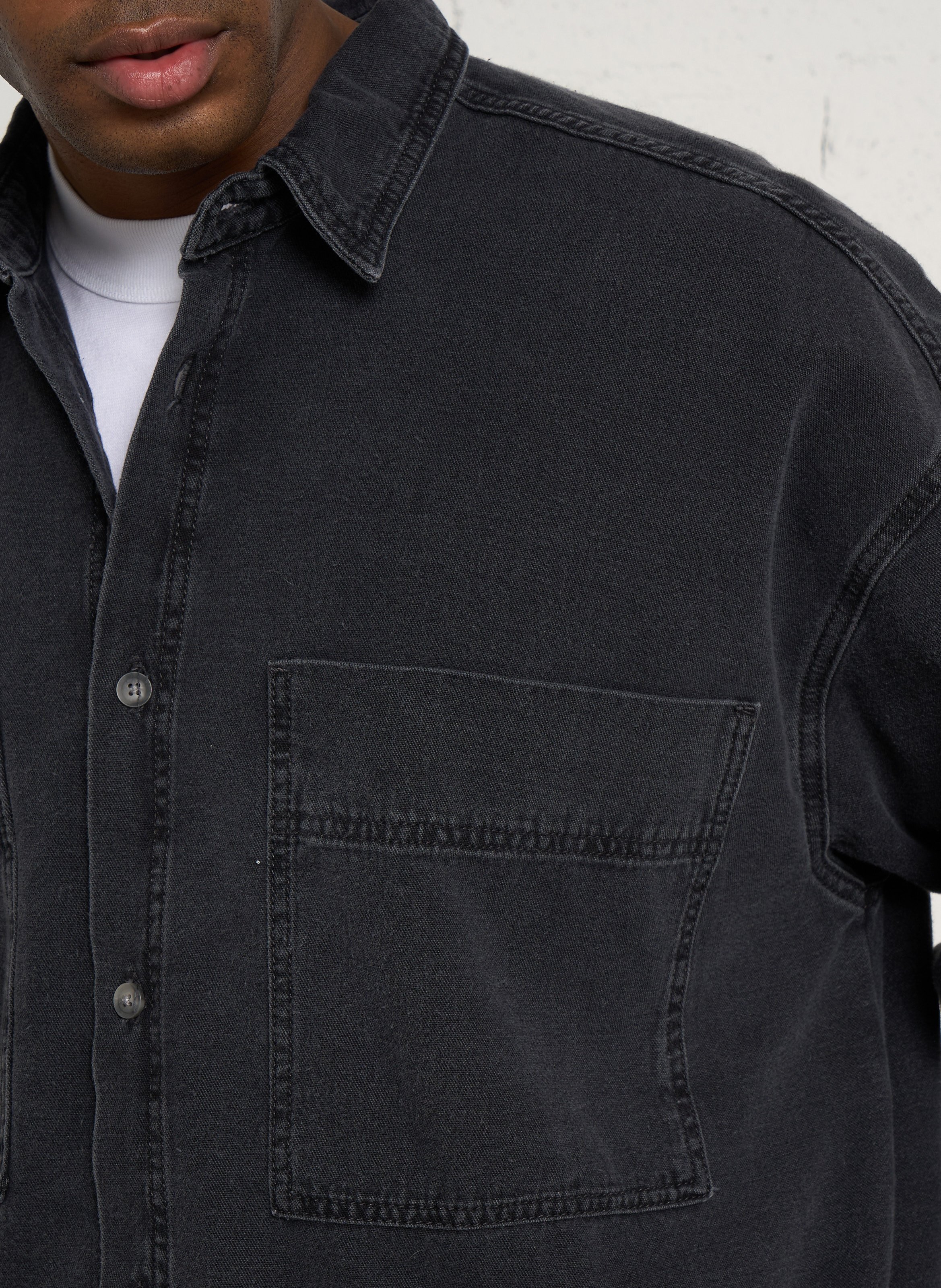 Capri plain oversized shirt AMERICAN VINTAGE Black