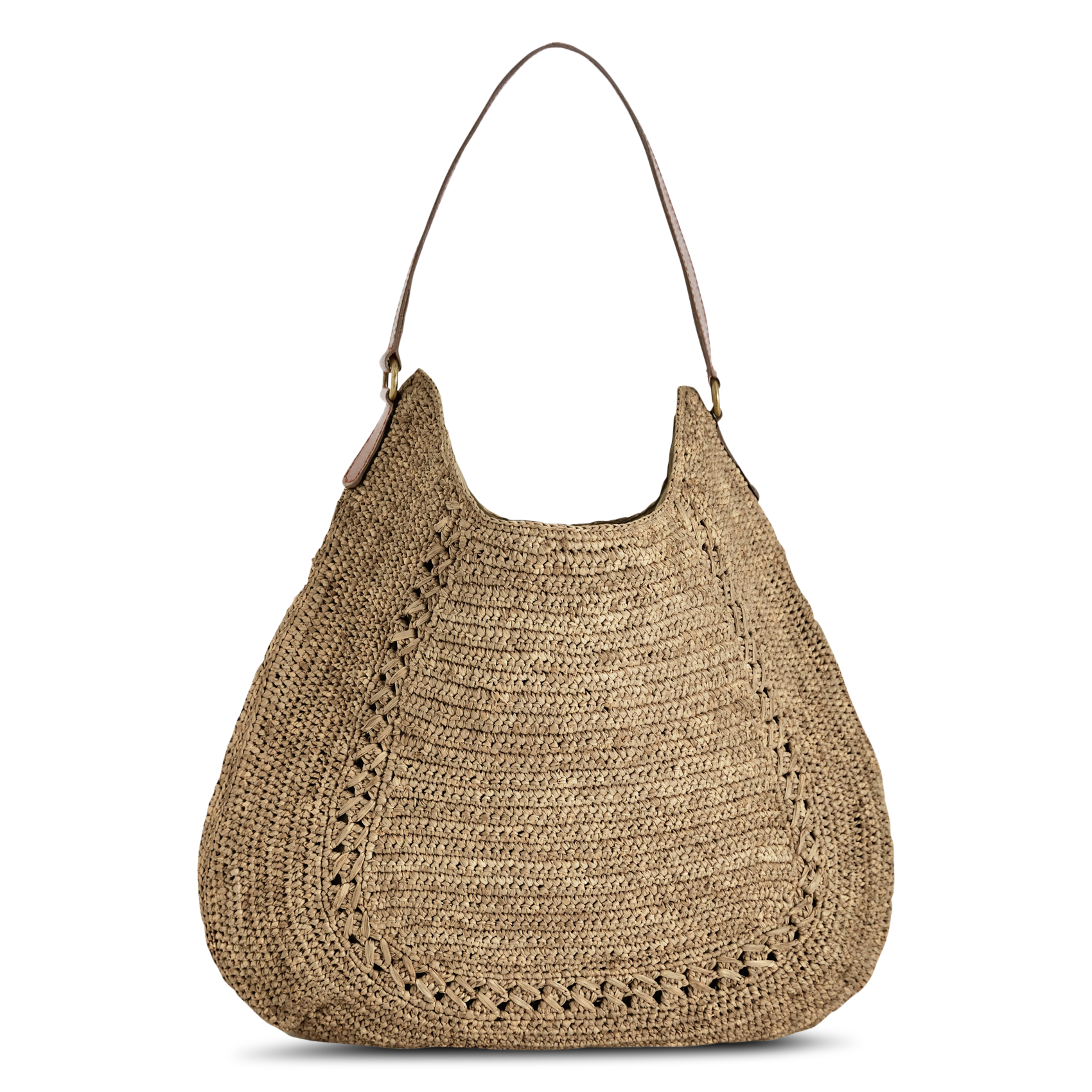 Raffia shoulder bag IBELIV Brown