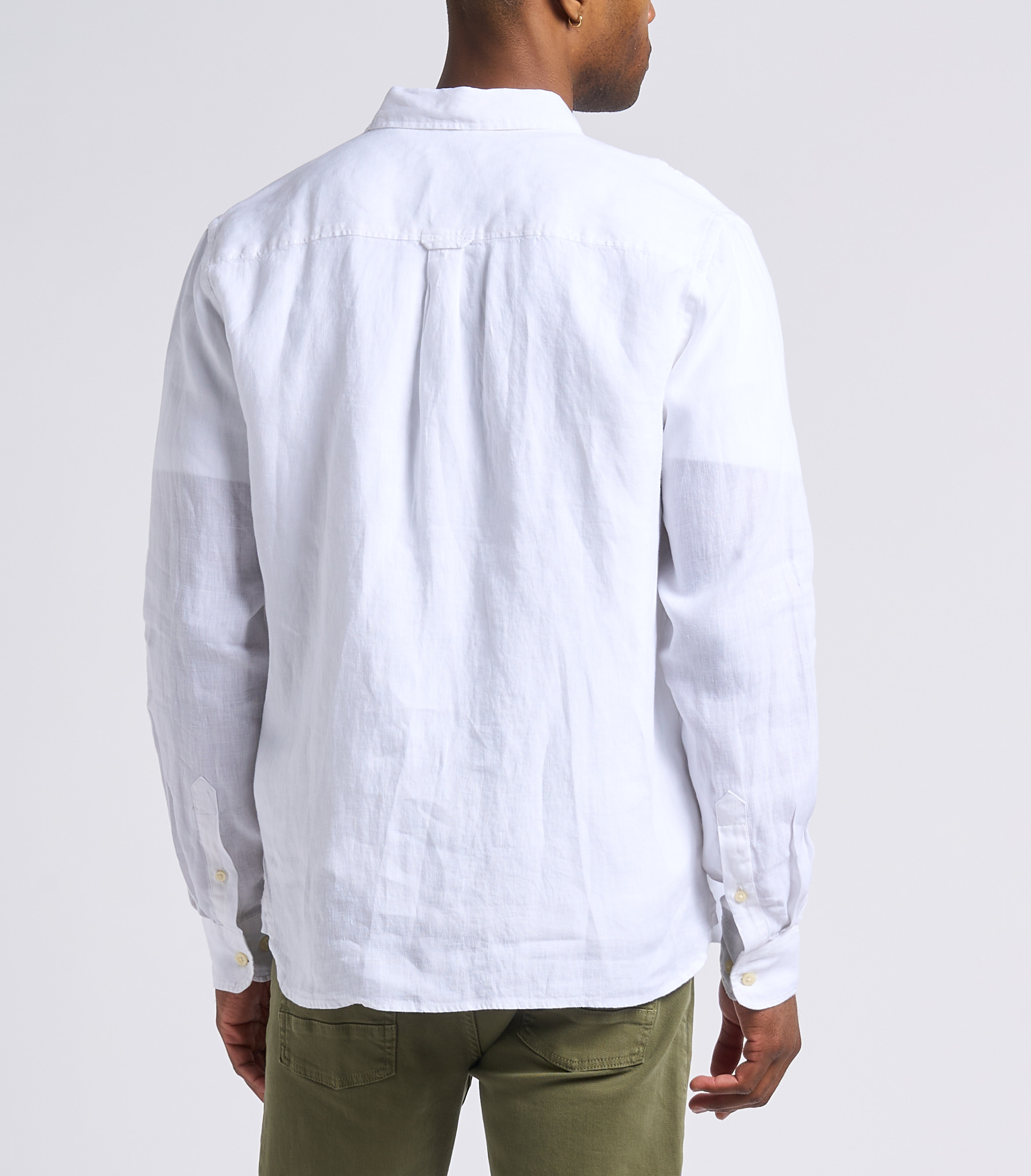 Regular-fit, linnen overhemd KNOWLEDGE COTTON APPAREL Wit