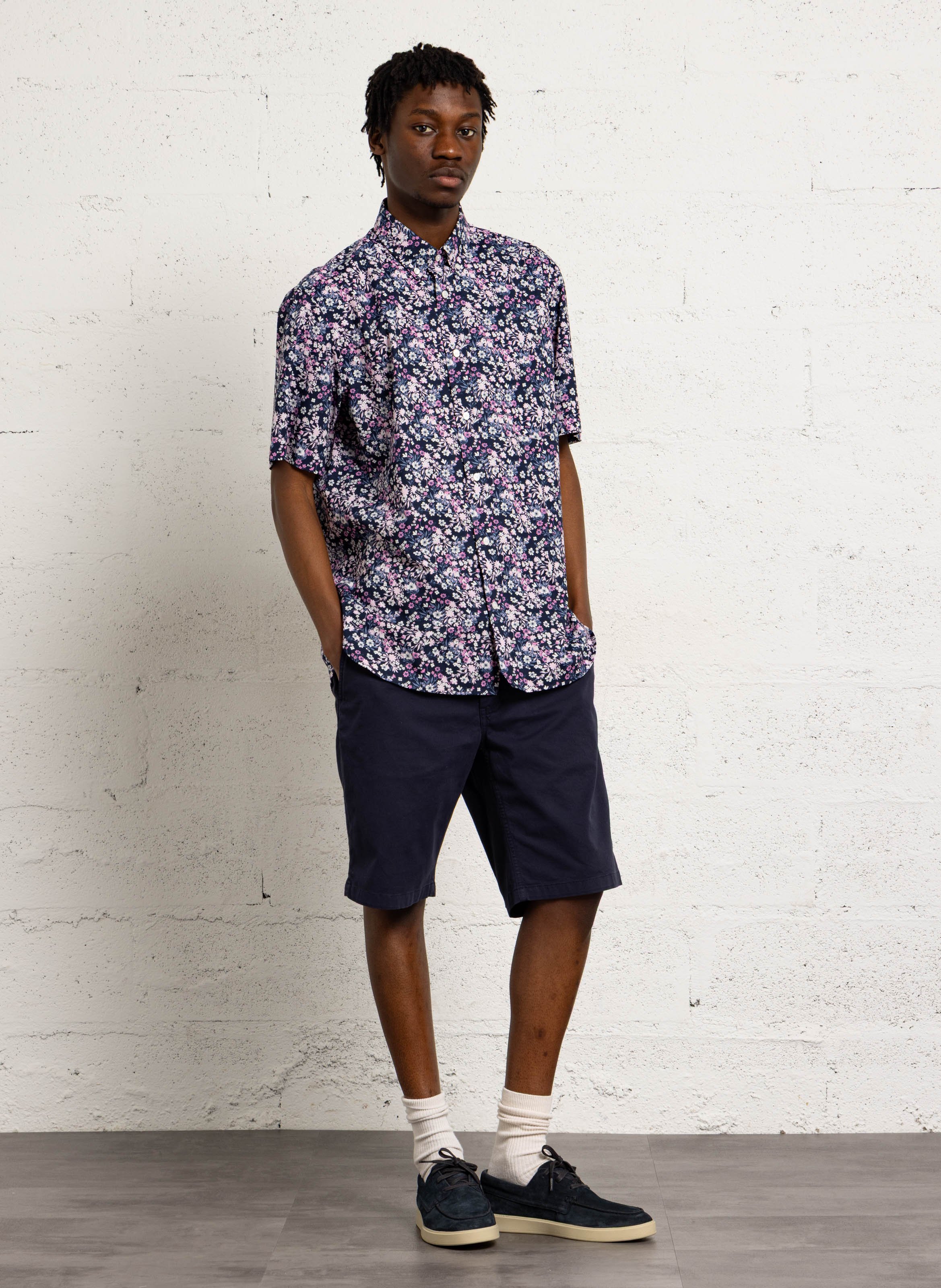 Chemise droite en coton EDEN PARK Pink