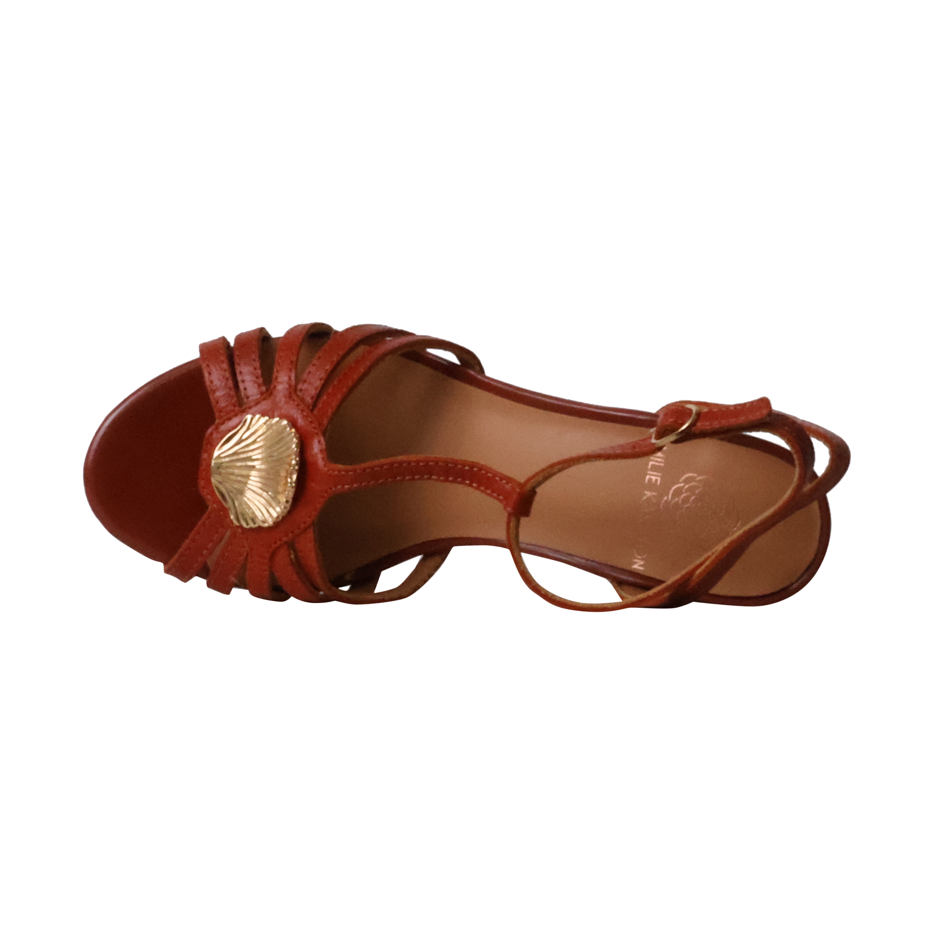 Sandales cuir à talon emelie karston callista EMILIE KARSTON Orange