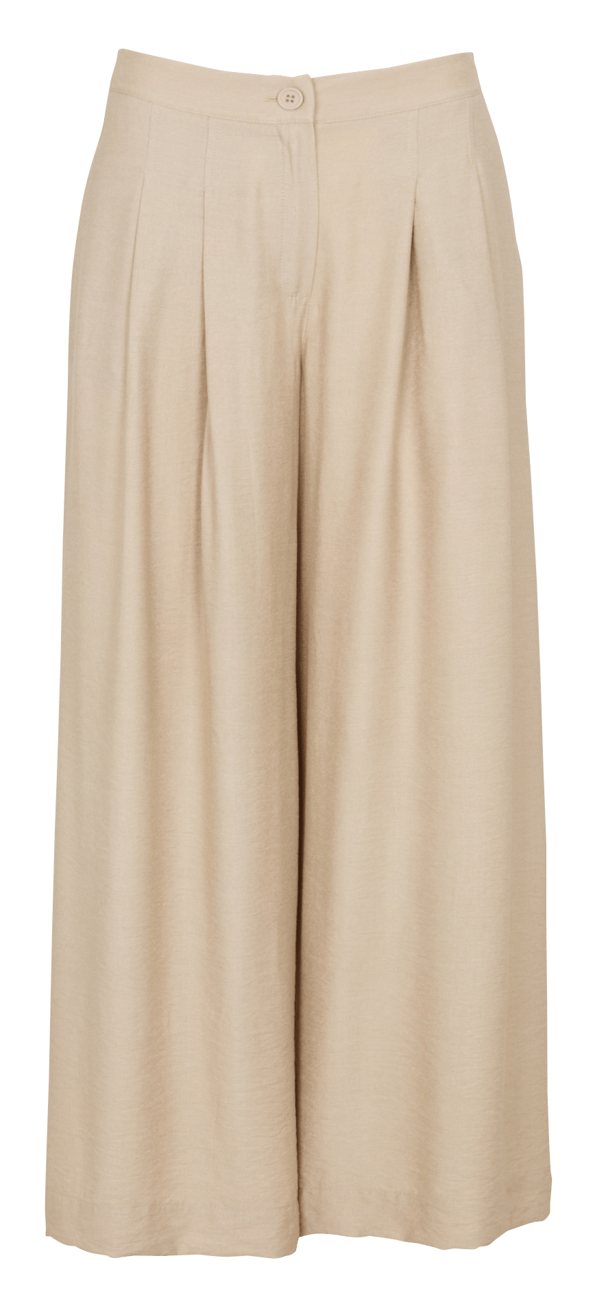 Pantalon large à taille haute LA FEE MARABOUTEE Beige