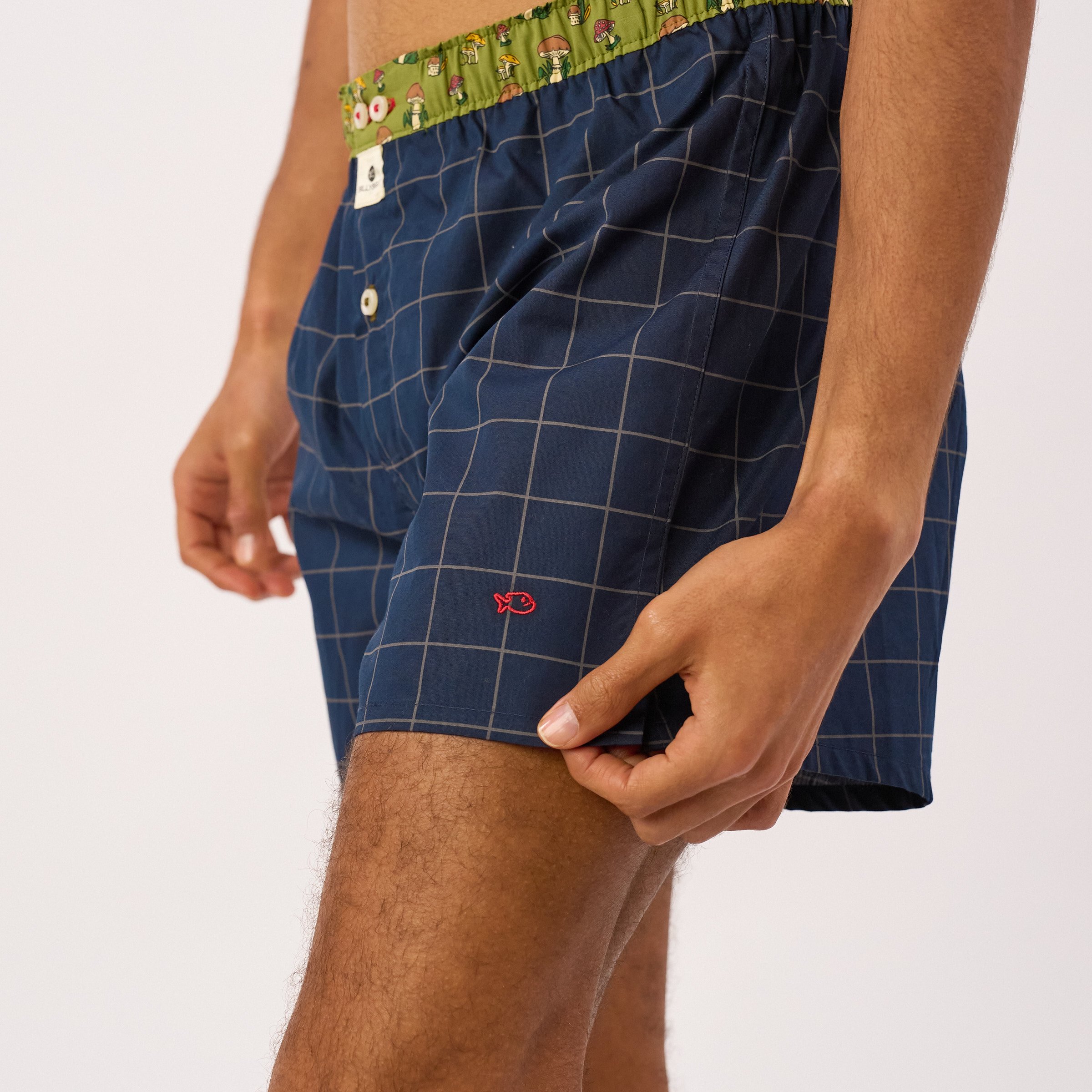 Organic cotton boxer shorts BILLYBELT Blue
