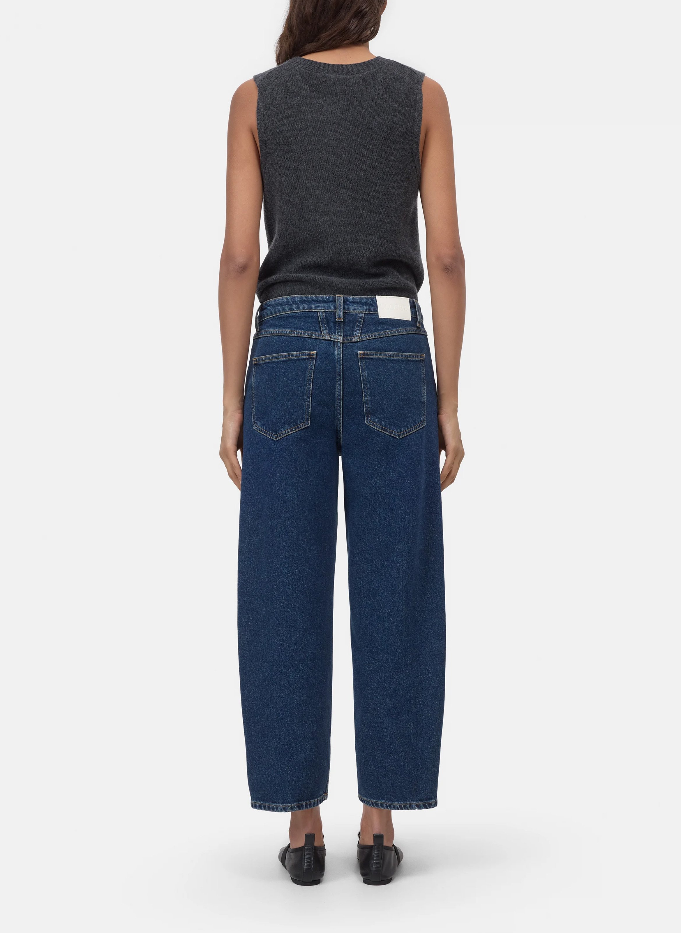 Cotton-blend straight-leg jeans CLOSED Blue