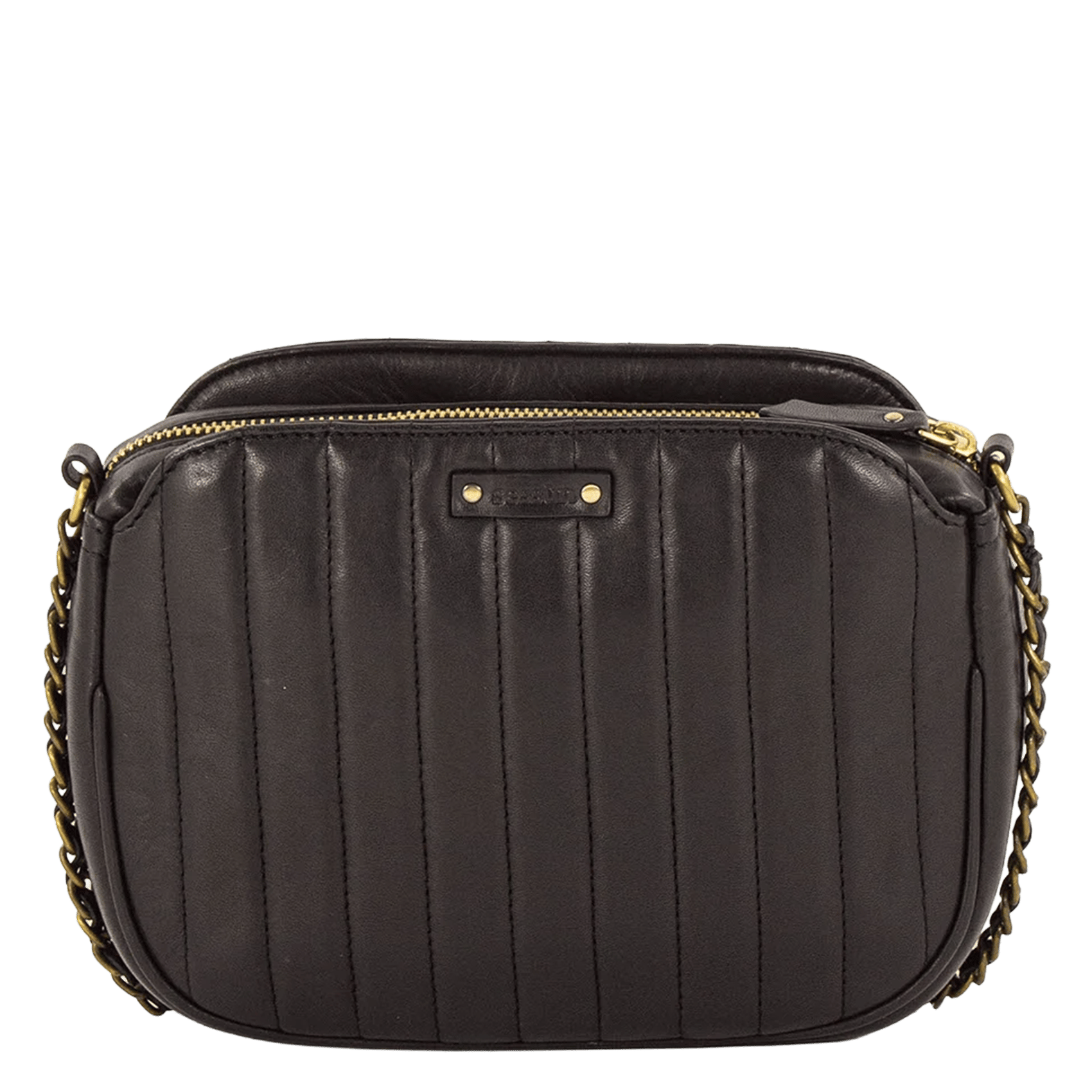 Sac bandoulière en cuir agneau SESSUN Noir