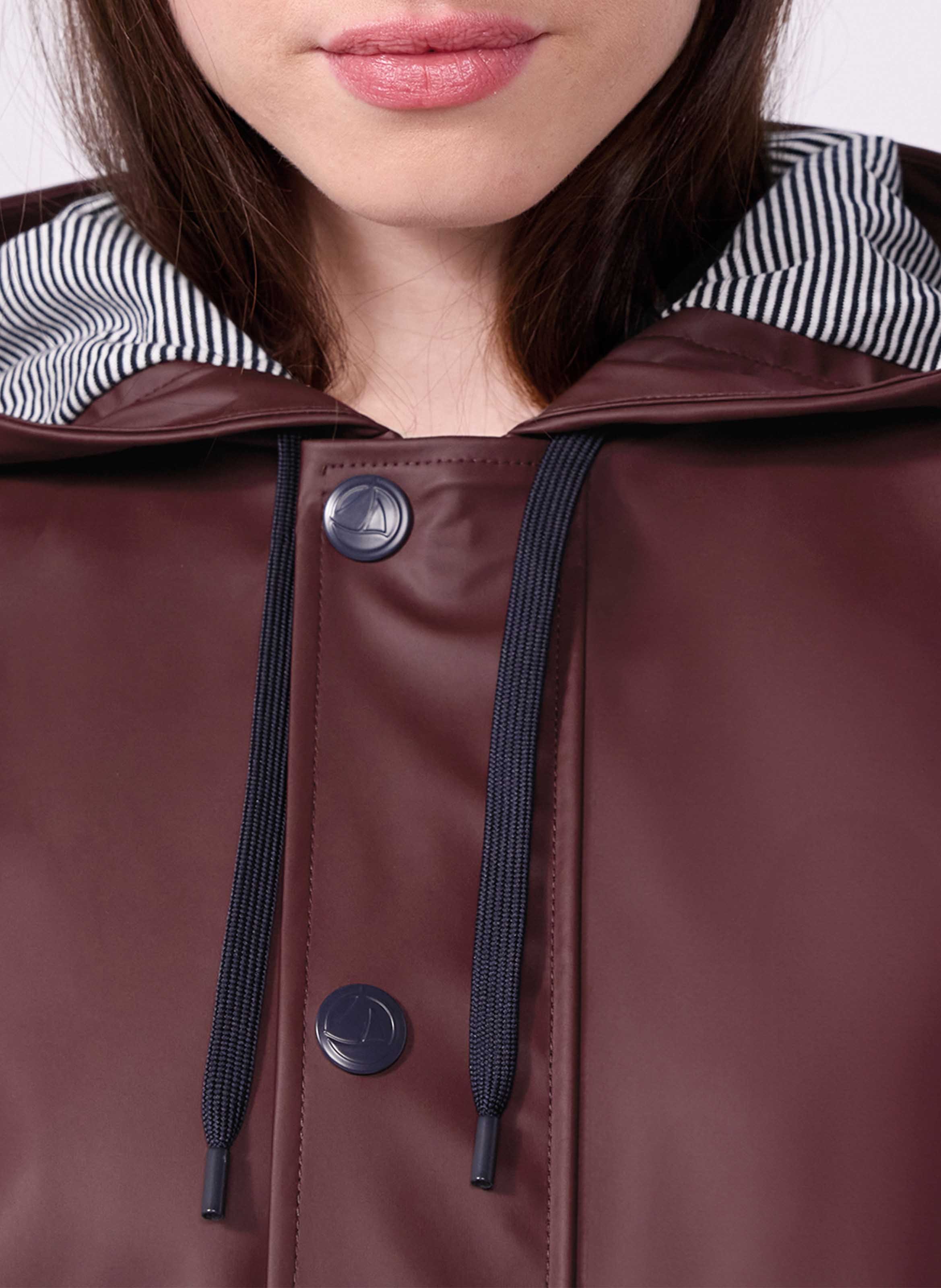 Straight-cut hooded parka PETIT BATEAU Brown