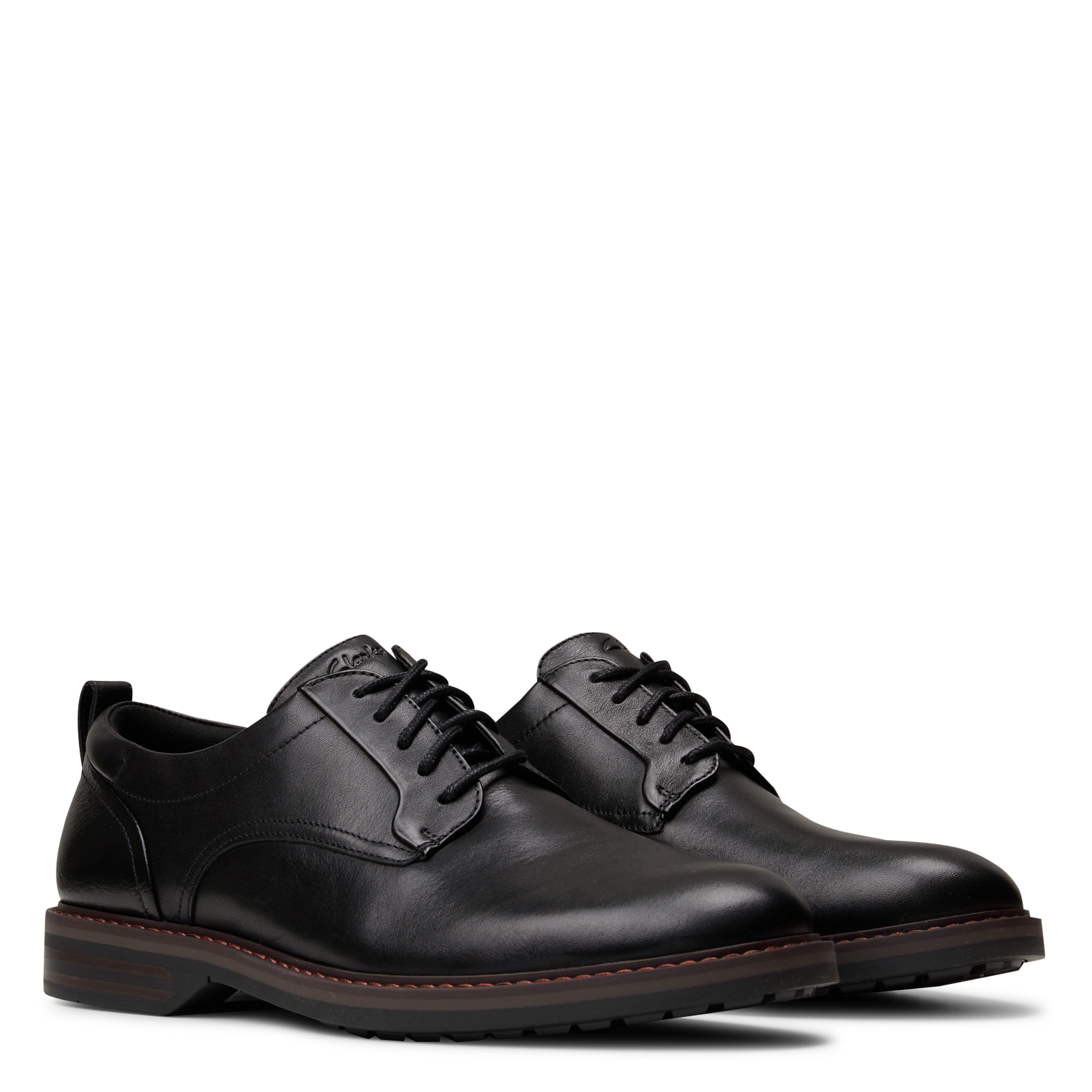 Leder-Derbys zum Schnüren CLARKS Schwarz