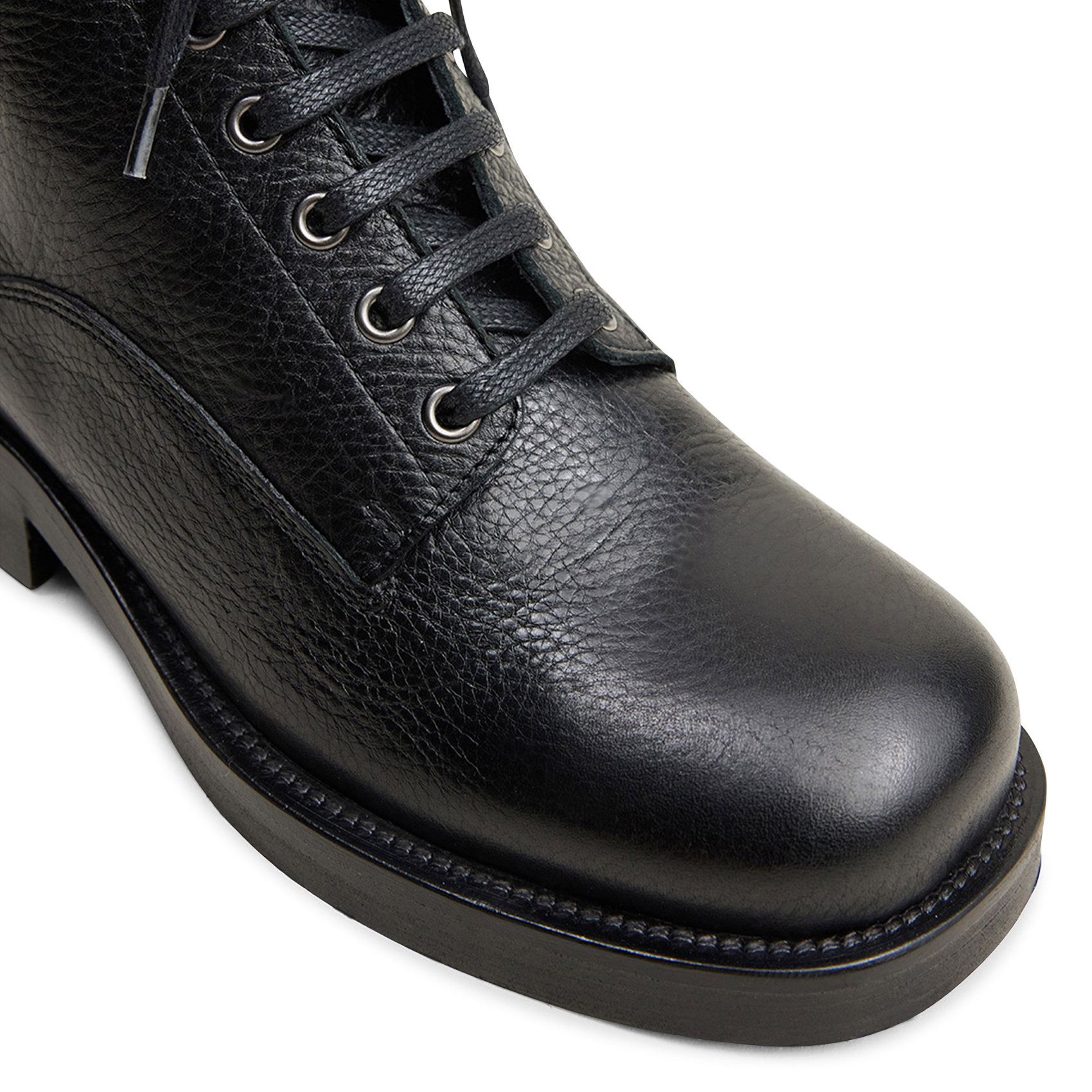Lace-up leather ankle boots JONAK Black