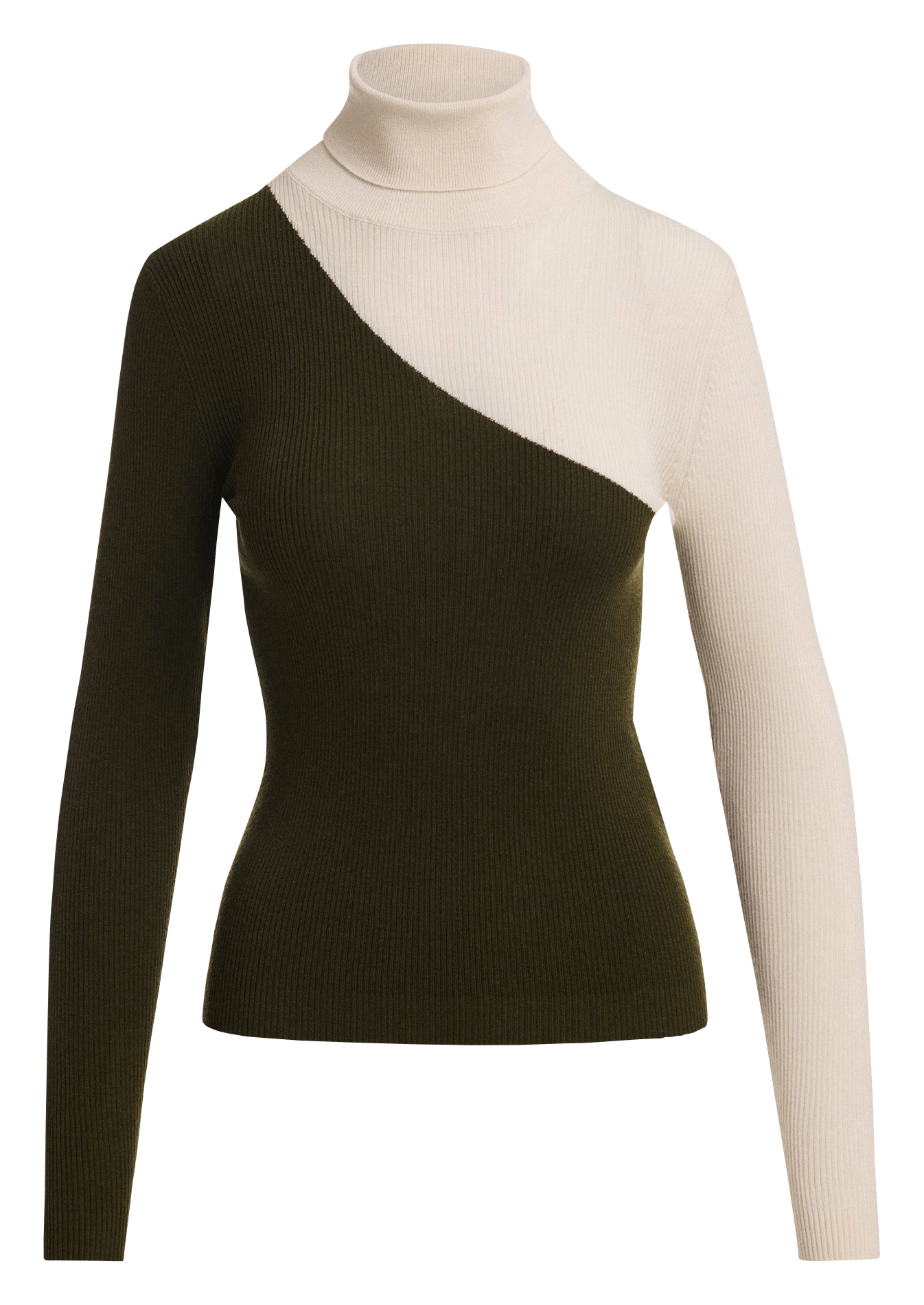 Fitted turtleneck sweater. ESSENTIEL ANTWERP Green