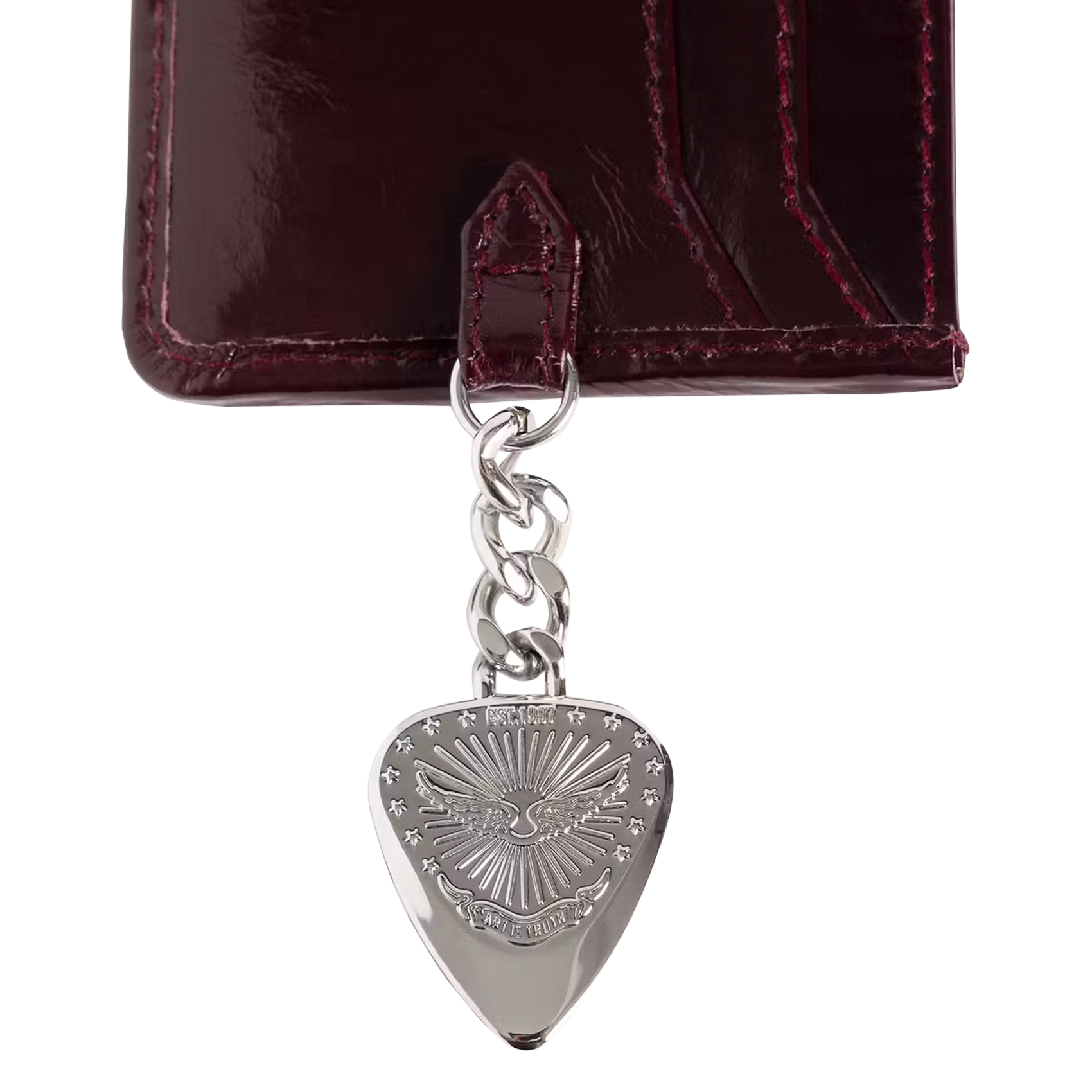 Porte-cartes avec charms en cuir vernis ZADIG&VOLTAIRE Violet