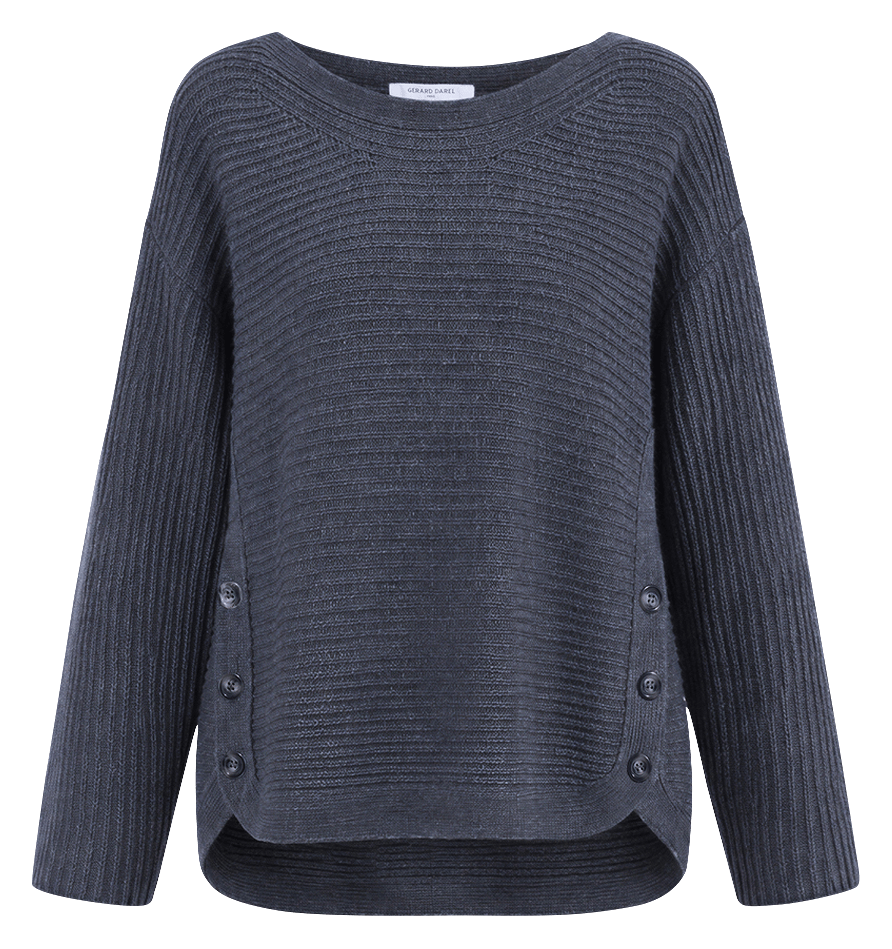 Straight boat neck wool blend sweater GERARD DAREL Grey