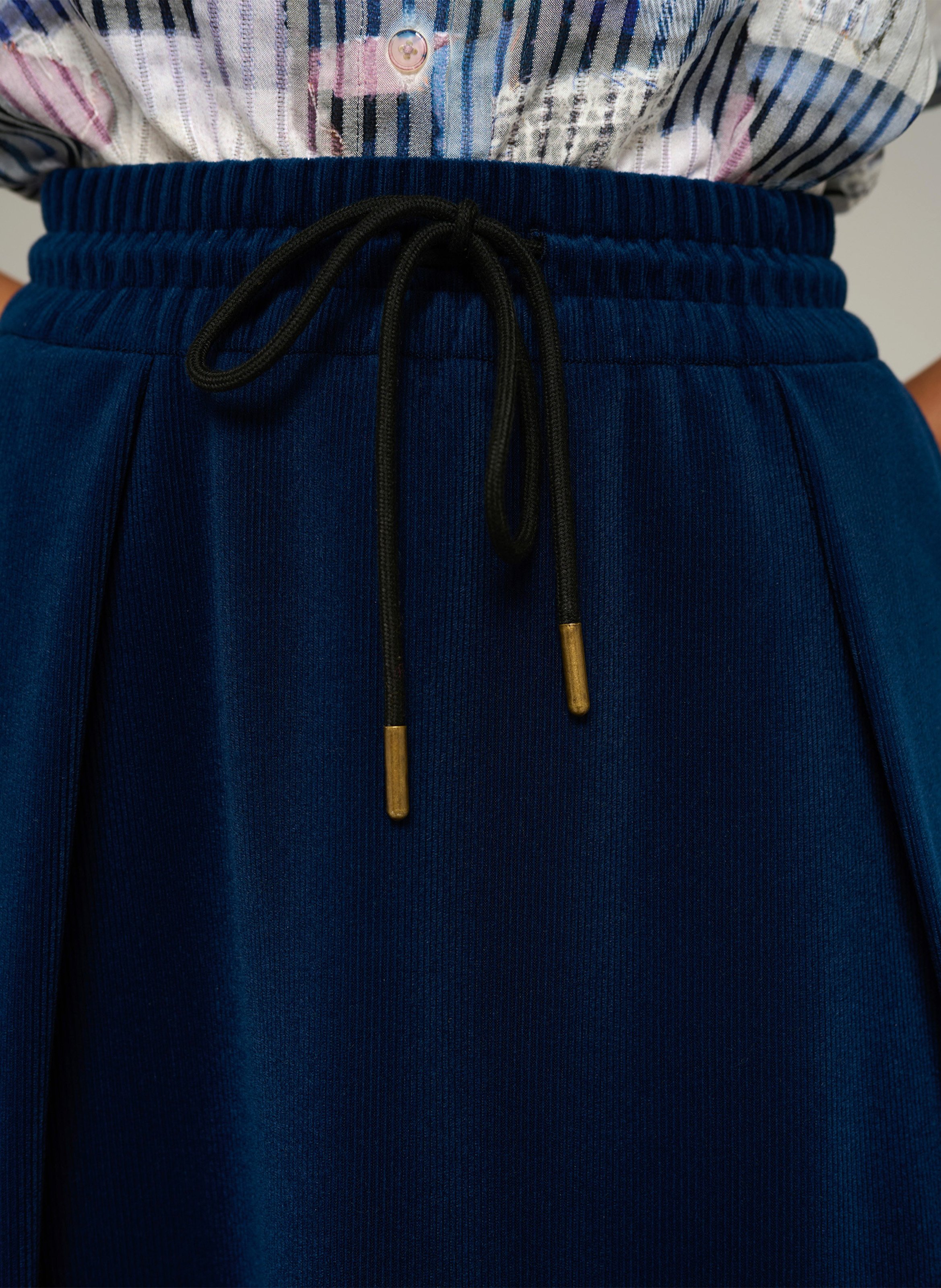 Long flared corduroy skirt COTELAC ACOTE Blue
