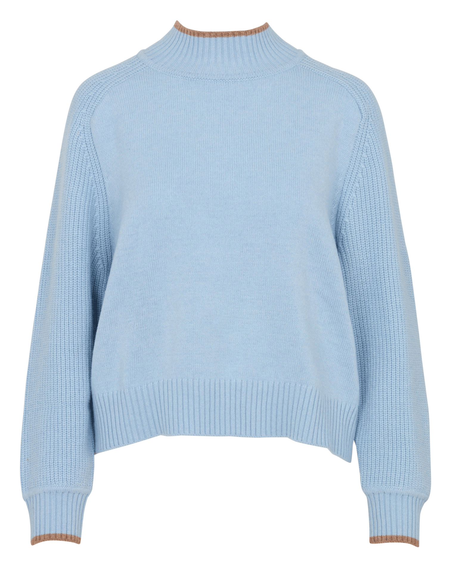 Pull droit col montant en laine mélangée KOOKAI Bleu