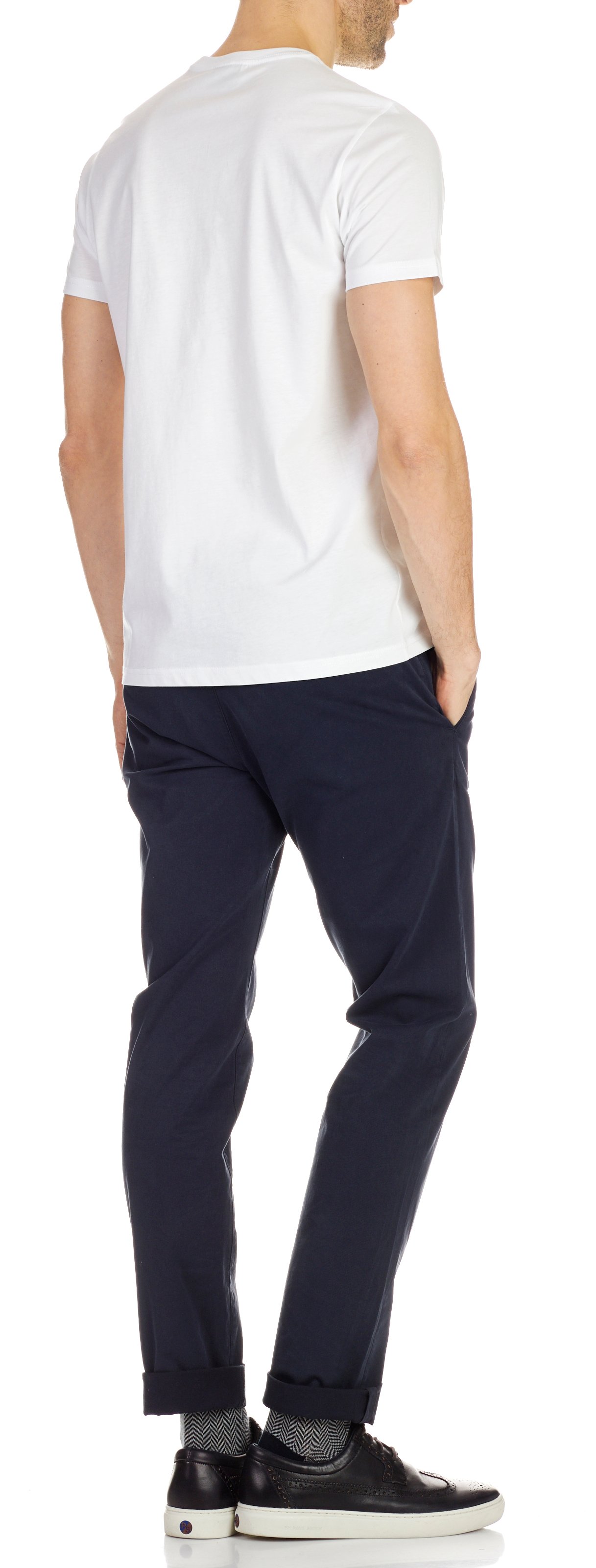 Stretch cotton slim chinos Blue