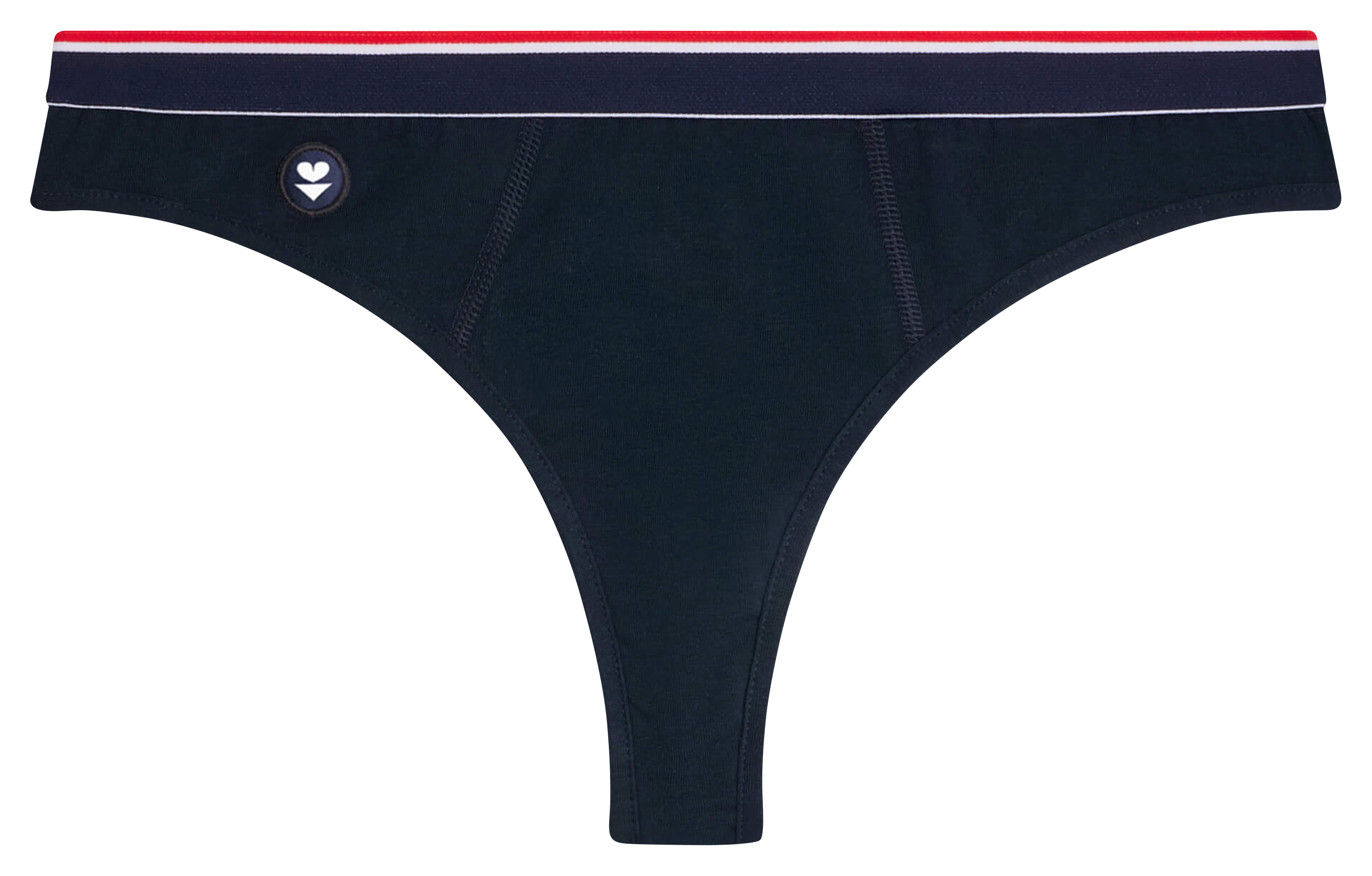 Tanga brodée en coton  LE SLIP FRANCAIS Bleu